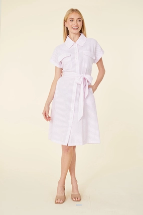 Dolce Cabo Grace Dress - Pink/White cheap womens dresses