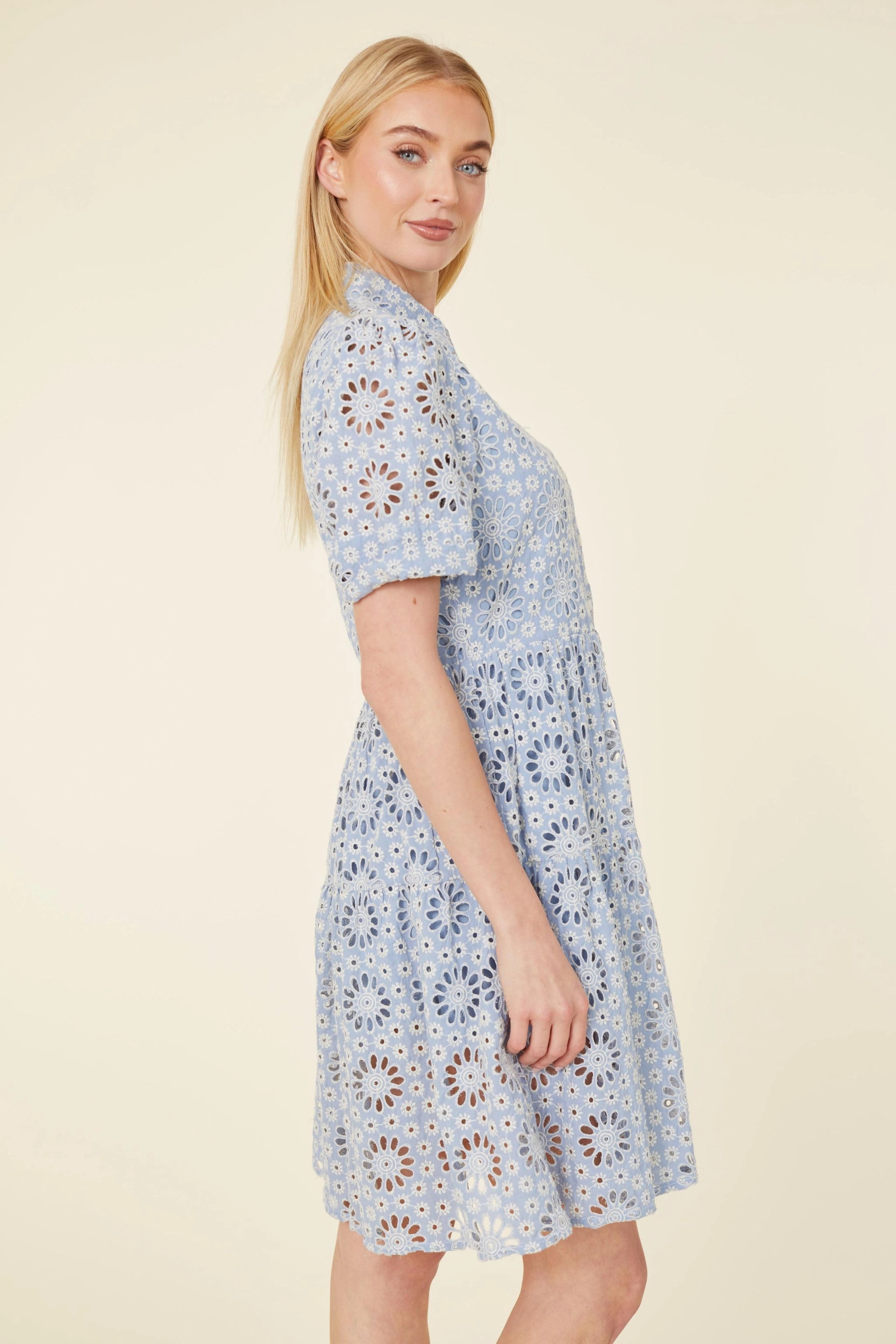 Dolce Cabo Poppy Eyelet Dress - Blue Multi