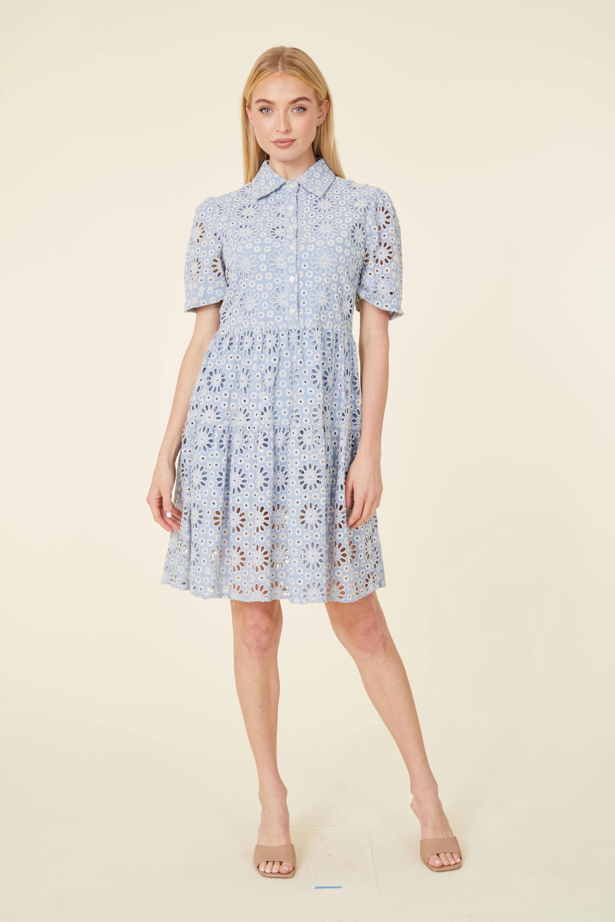Dolce Cabo Poppy Eyelet Dress - Blue Multi