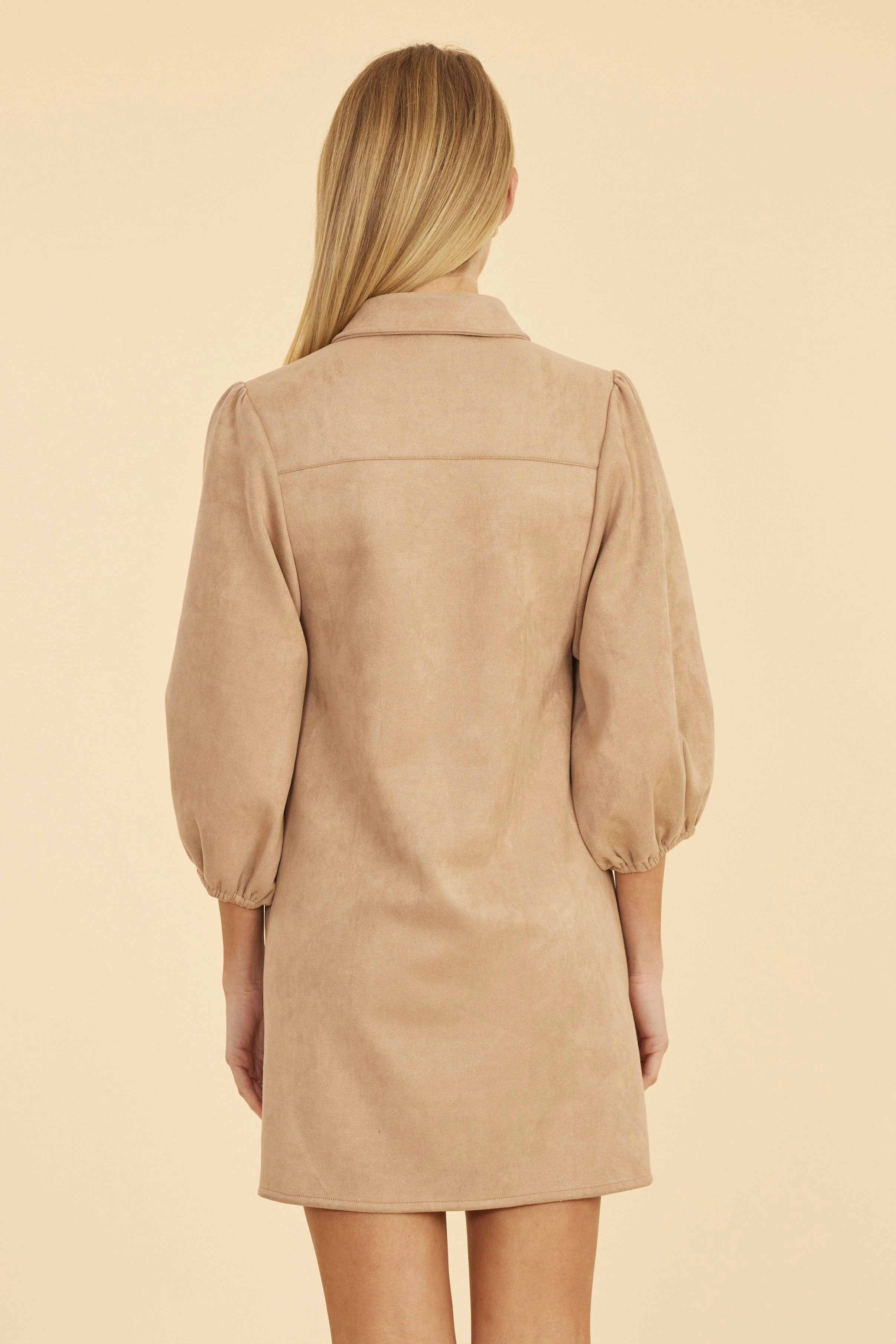 Dolce Cabo Soft Faux Suede Dress - Camel