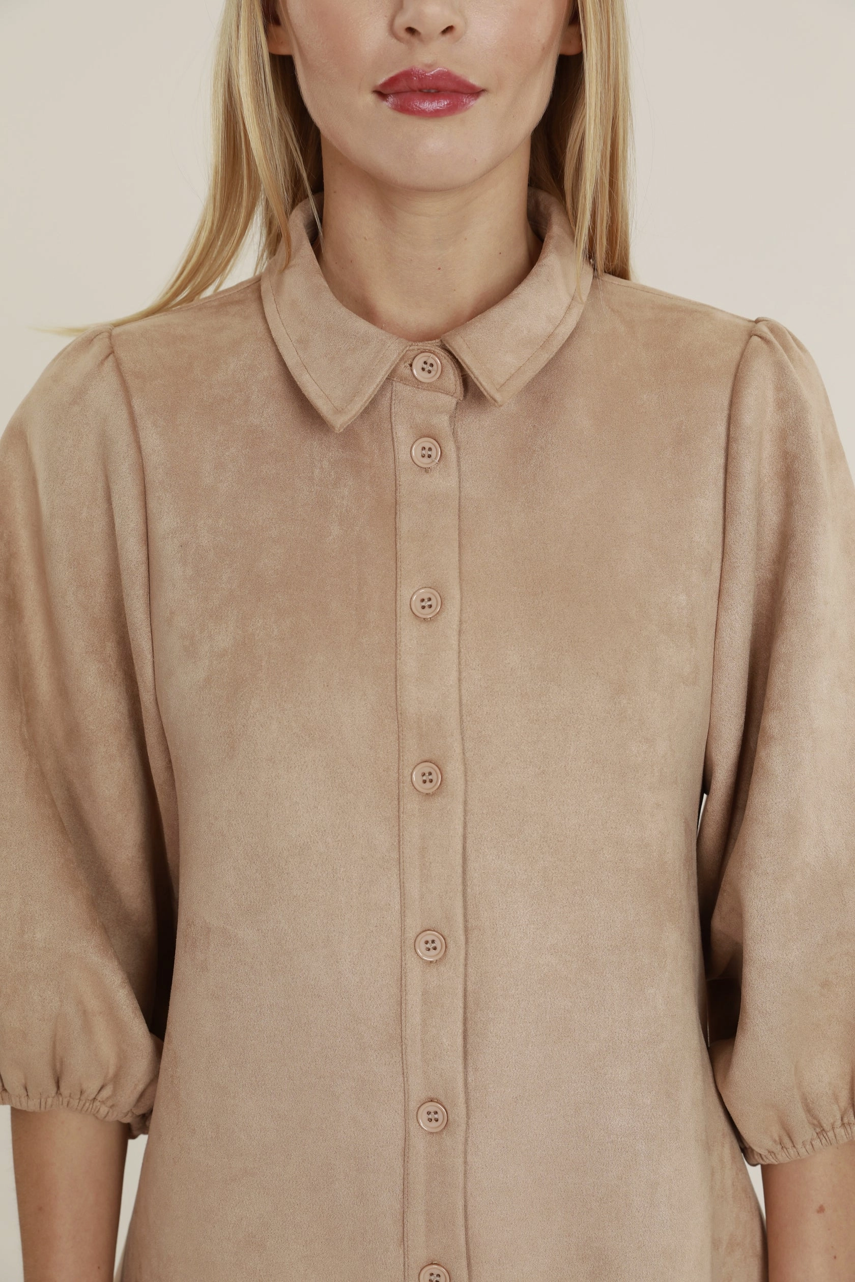 Dolce Cabo Soft Faux Suede Dress - Camel