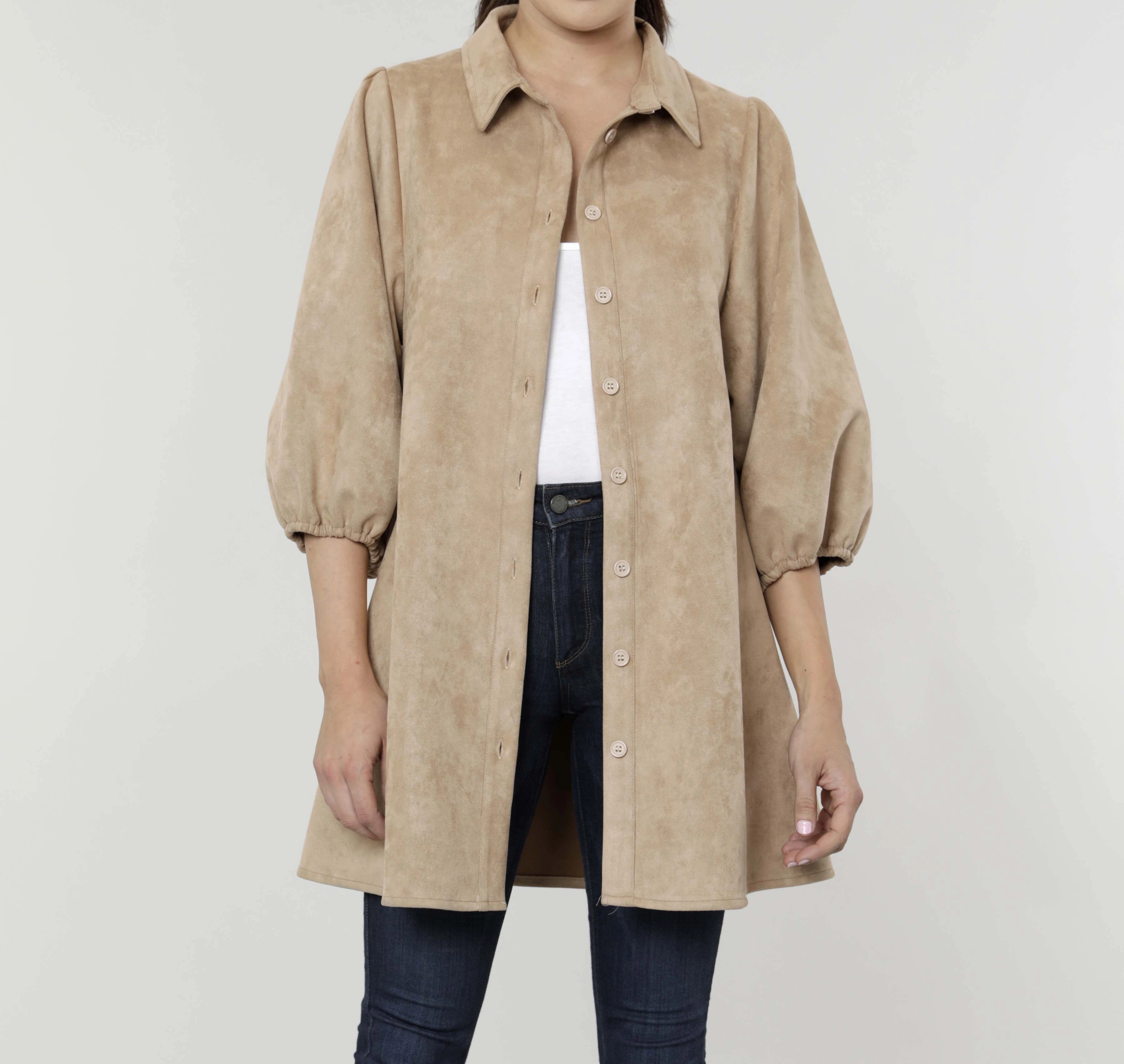 Dolce Cabo Soft Faux Suede Dress - Camel