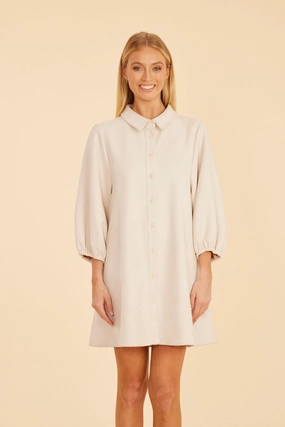 Dolce Cabo Soft Faux Suede Dress - Creme maxi dresses clearance