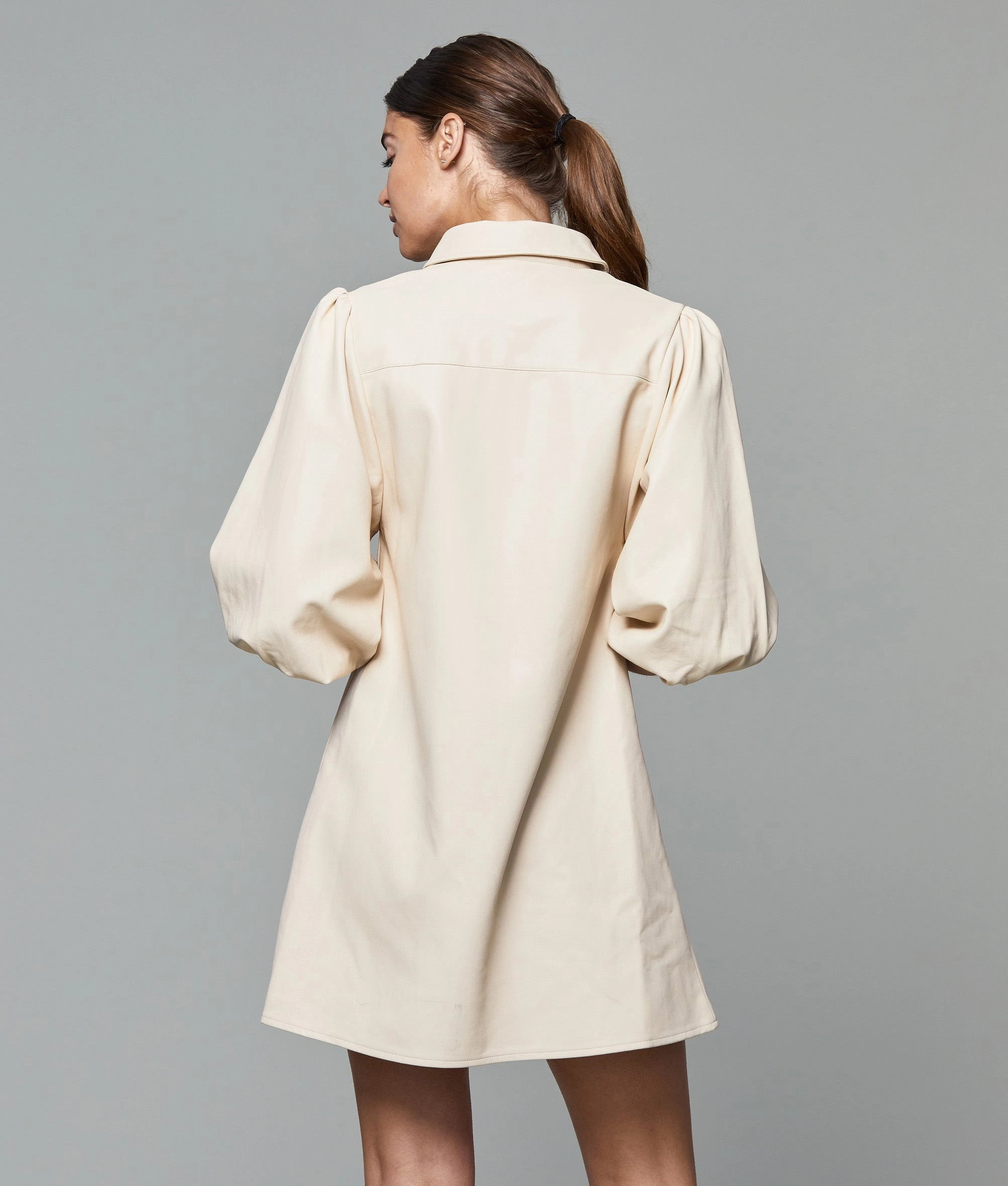 Dolce Cabo Soft Vegan Leather Dress - Creme