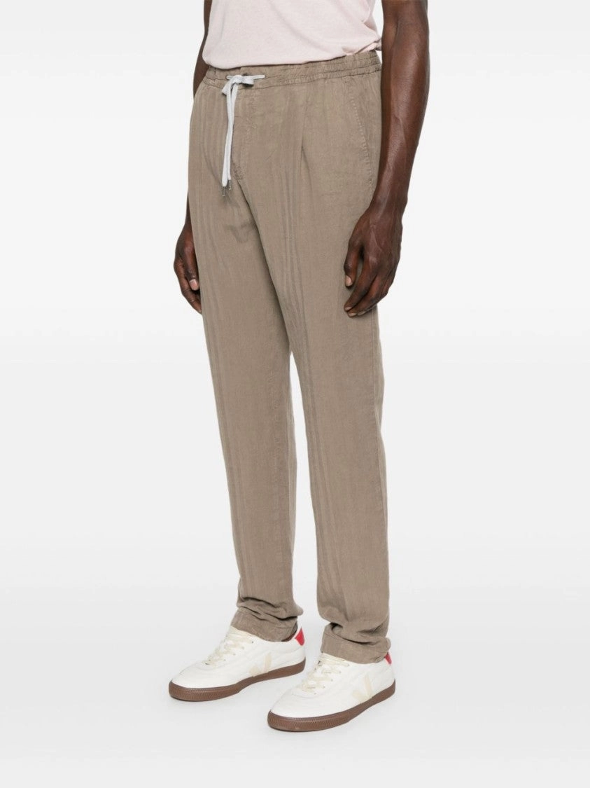 Dove Grey Trousers With Elasticated Waistband
