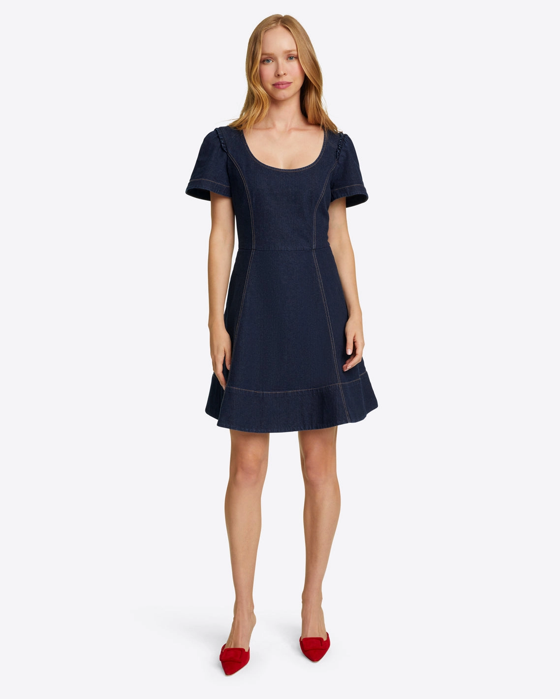 Draper James Faith Mini Dress - Dark Wash