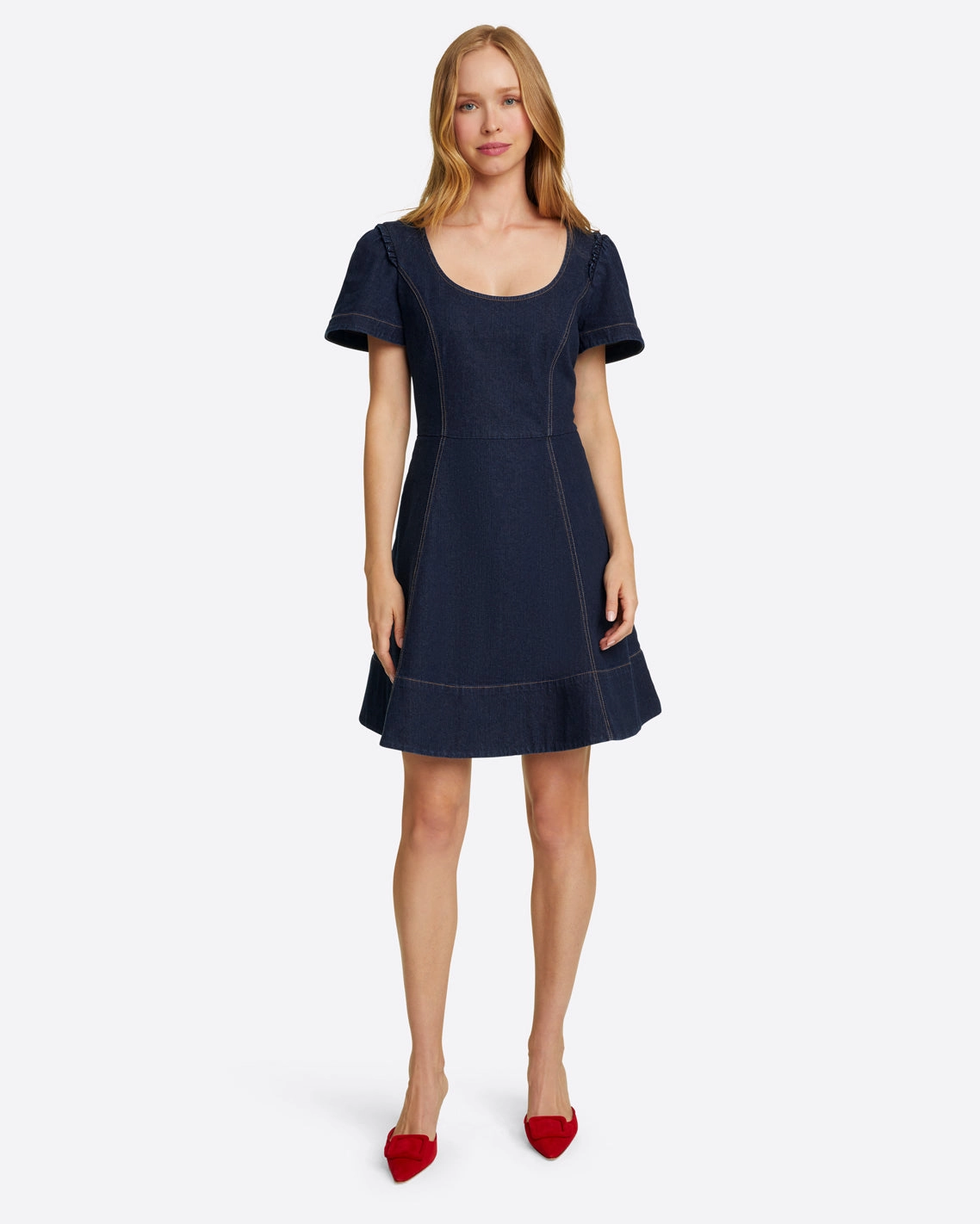 Draper James Faith Mini Dress - Dark Wash