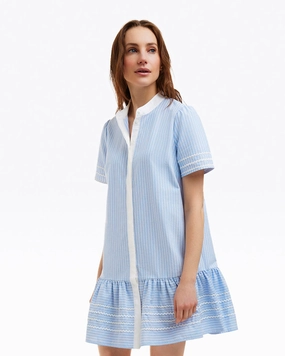 Draper James Molly Mini Dress - Oxford Shirting cheap womens dresses