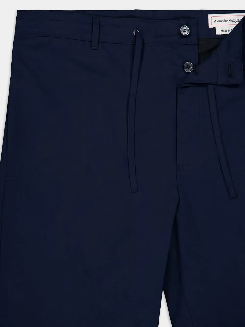Drawstring-Waist Cotton Trousers