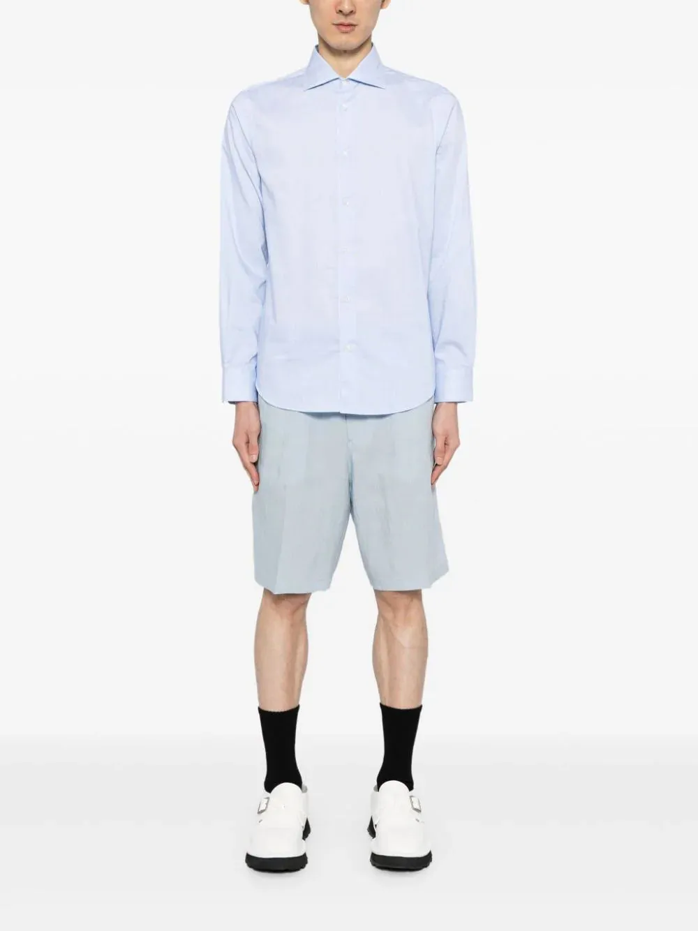 Drawstring-Waist Linen Shorts