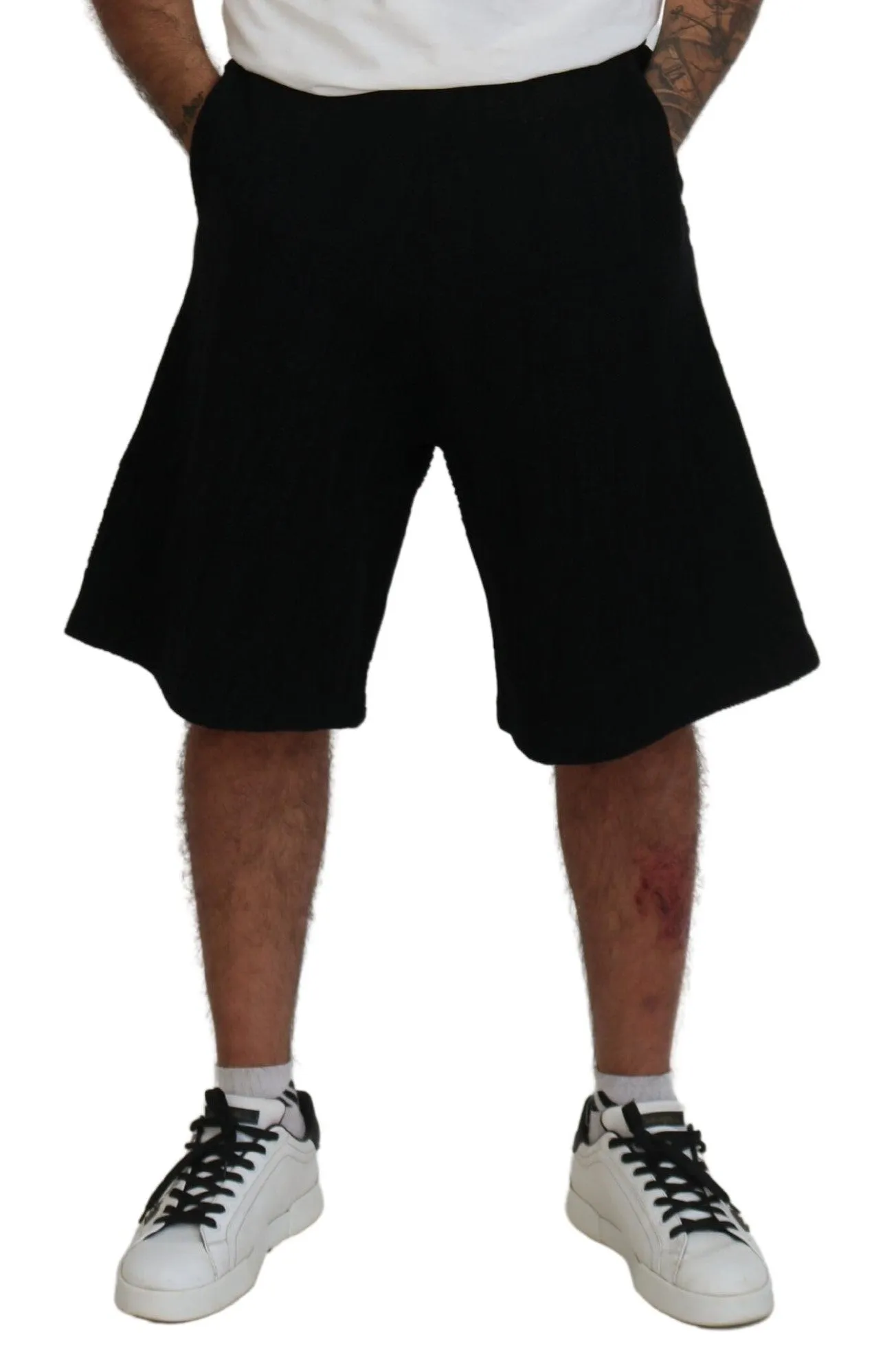 Dsqua  Solid Pull On Men Casual Bermuda Men's Shorts