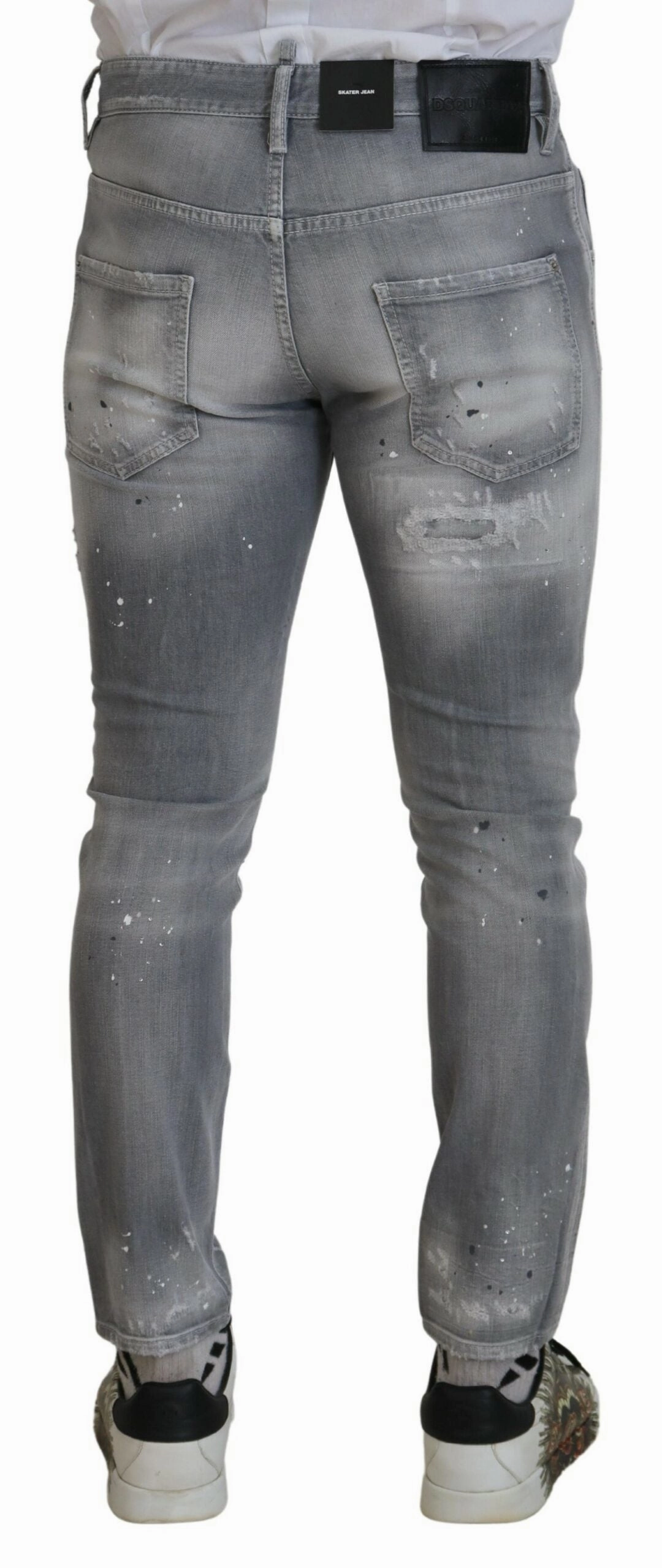 Dsqua  Washed Cotton Slim Fit Casual Men blue Men's Jeans