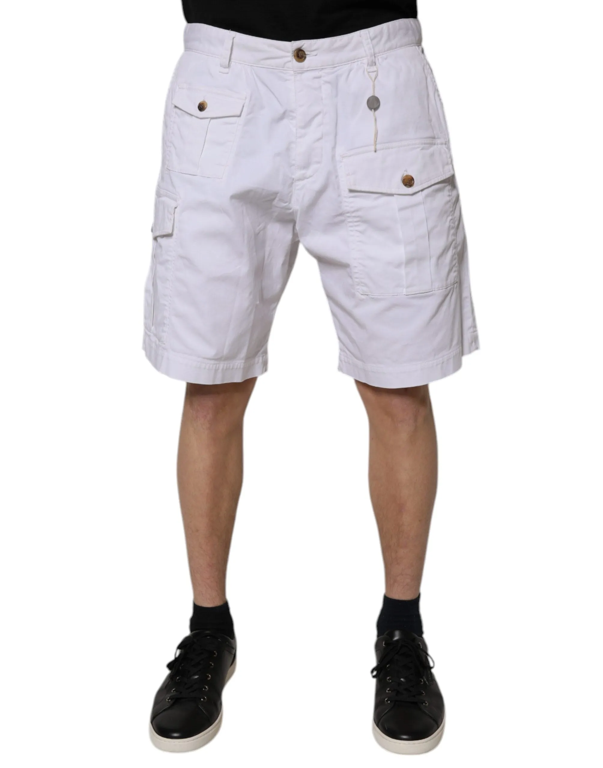 Dsquared Cargo blue Mid Waist Casual Bermuda Men's Shorts