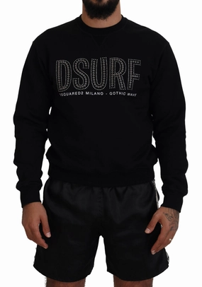 Dsquared2 Cotton Printed Long Sleeves Pullover Men's Sweater (Pre-Owned) chunky knit discount