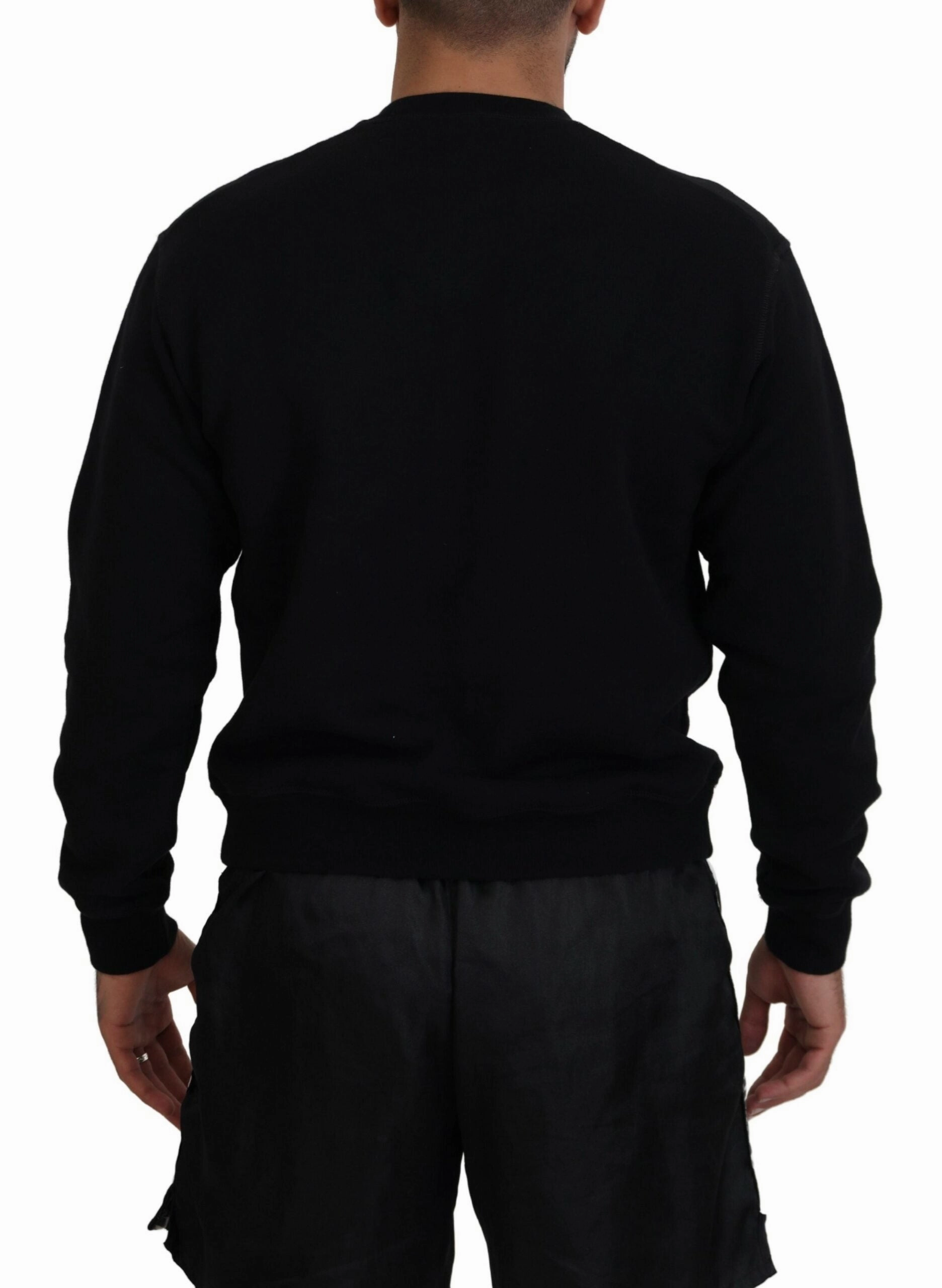 Dsquared2 Cotton Printed Long Sleeves Pullover Men's Sweater (Pre-Owned)