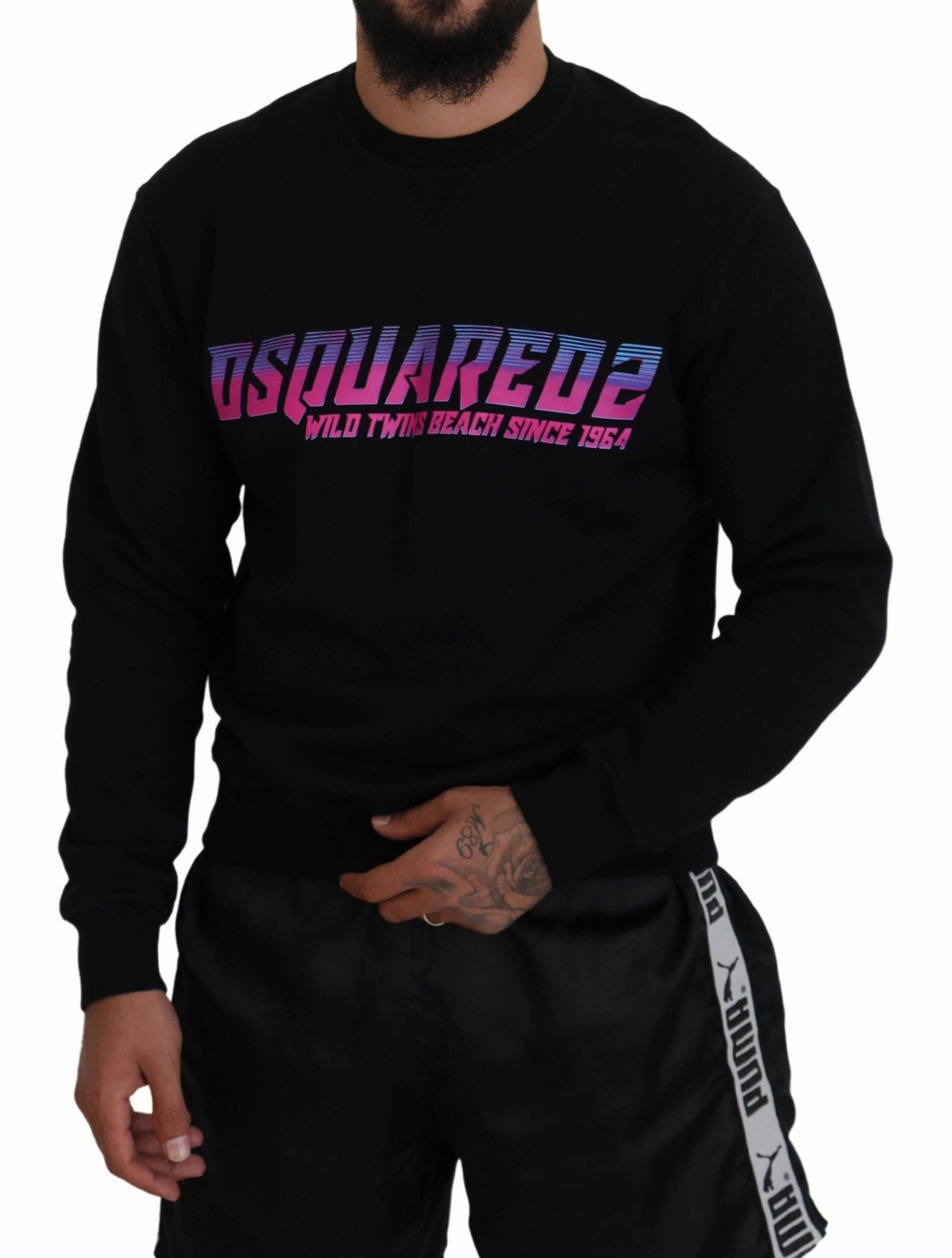 Dsquared2 Logo Print Long Sleeves Men Pullover Men's Sweater (Pre-Owned)