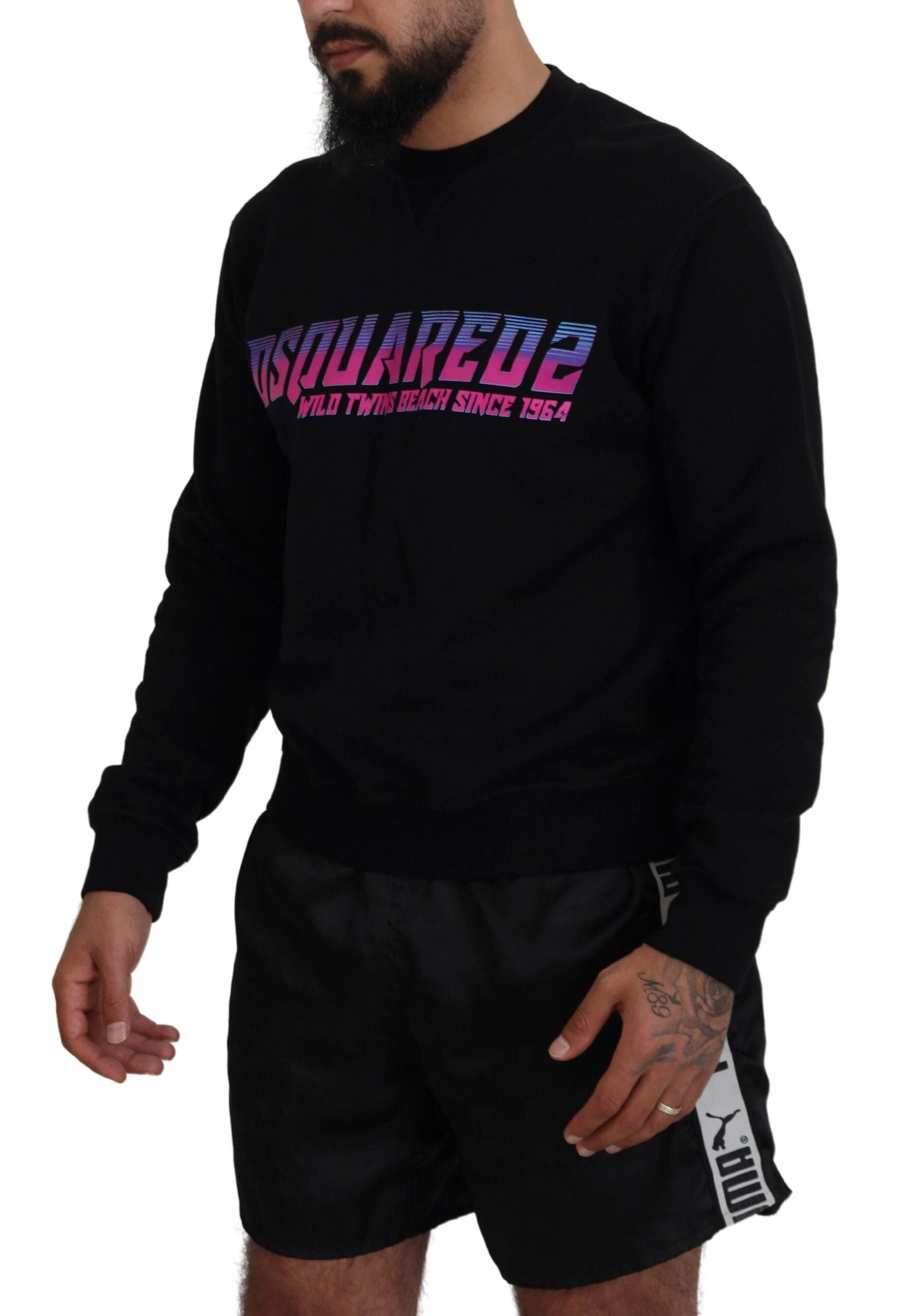 Dsquared2 Logo Print Long Sleeves Men Pullover Men's Sweater (Pre-Owned)