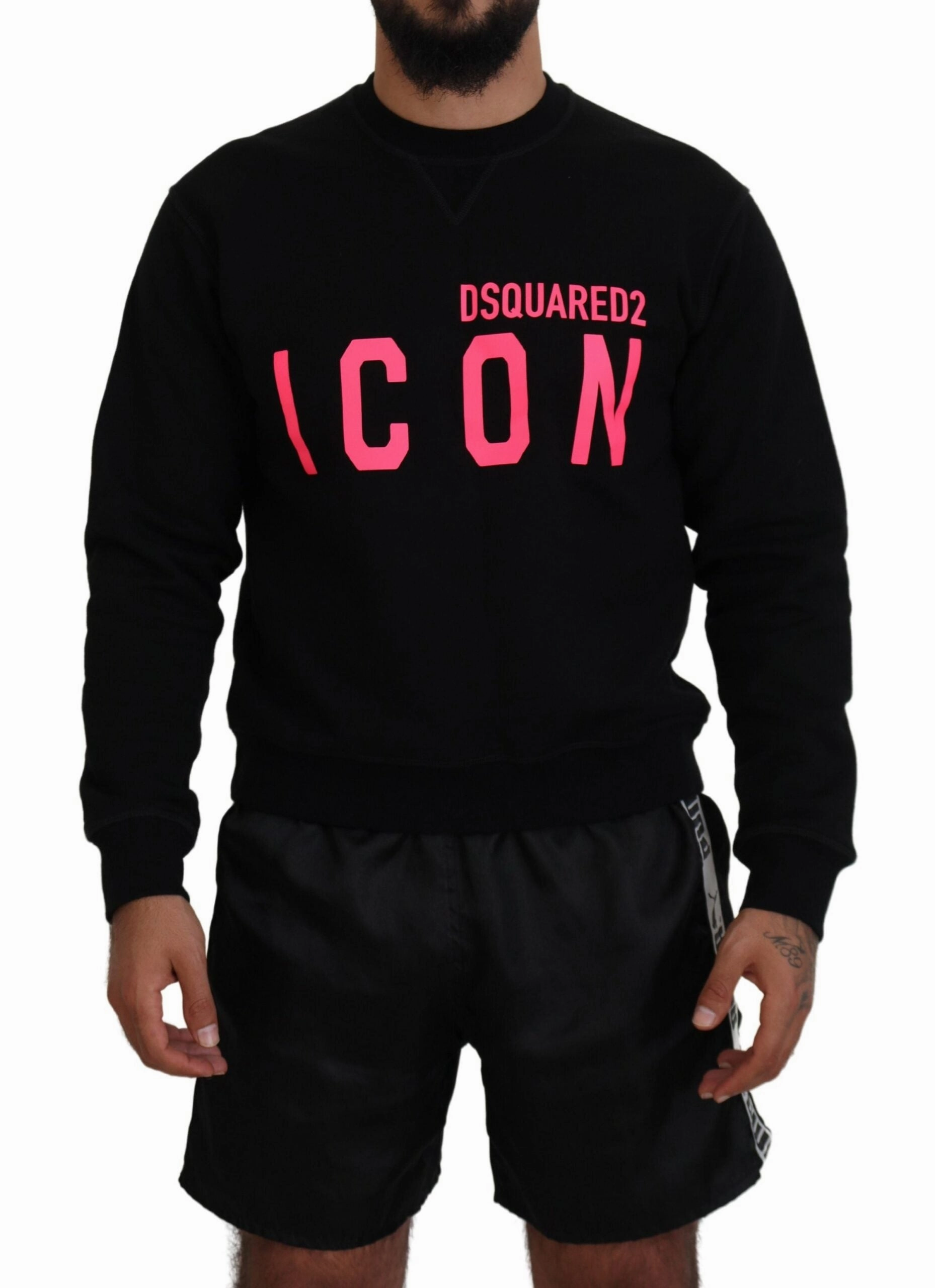 Dsquared2 Printed Long Sleeves Pullover Men's Sweater (Pre-Owned) chunky knit discount