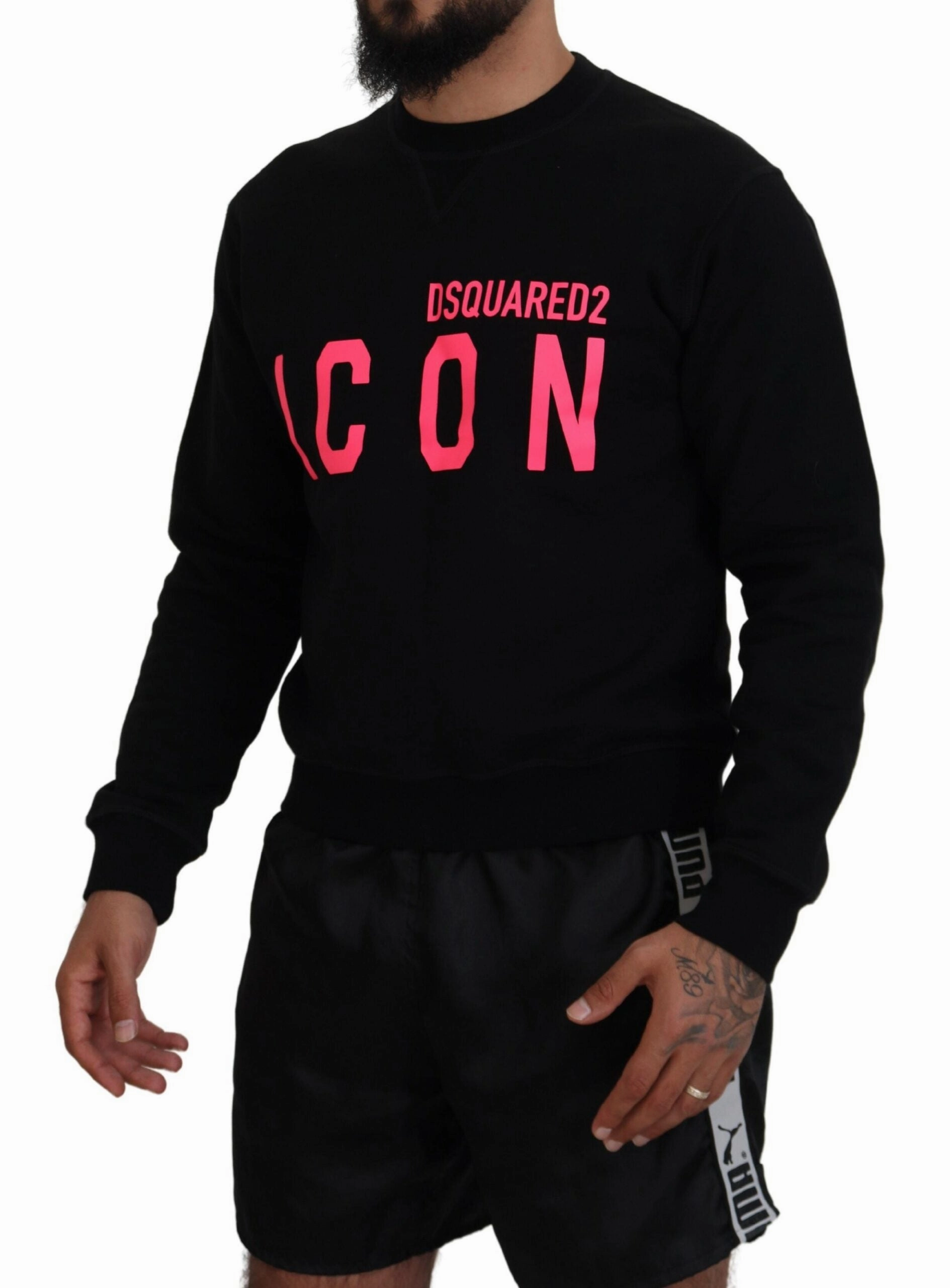 Dsquared2 Printed Long Sleeves Pullover Men's Sweater (Pre-Owned)