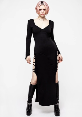 Duchess Cut Out Maxi Dress Dresses Womens - beach dresses cheap