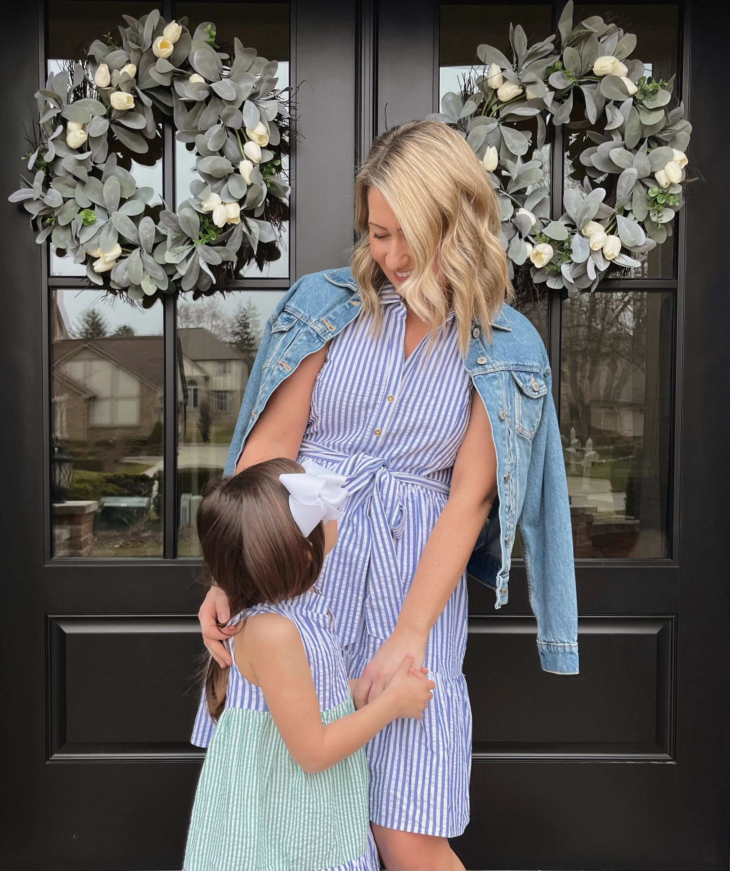Duffield Lane Ann Dress - Awning Blue Seersucker