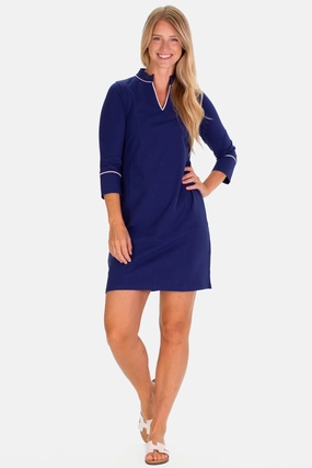 Duffield Lane Ari Tunic Dress - Royal Navy maxi dresses clearance