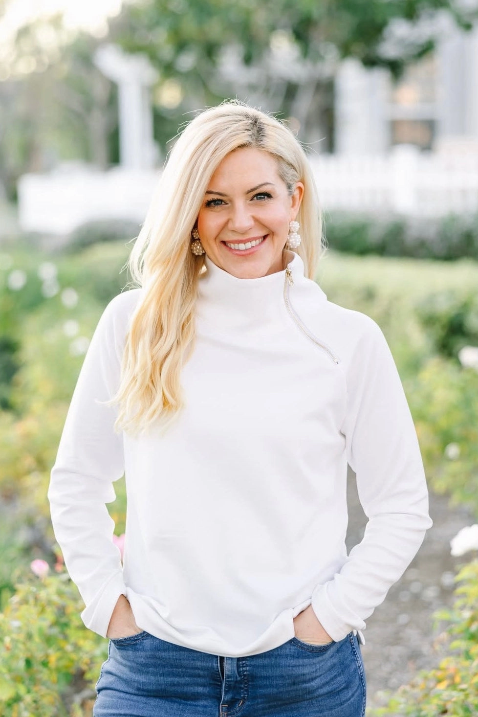 Duffield Lane Bowen Sweatshirt - White summer dresses best deals