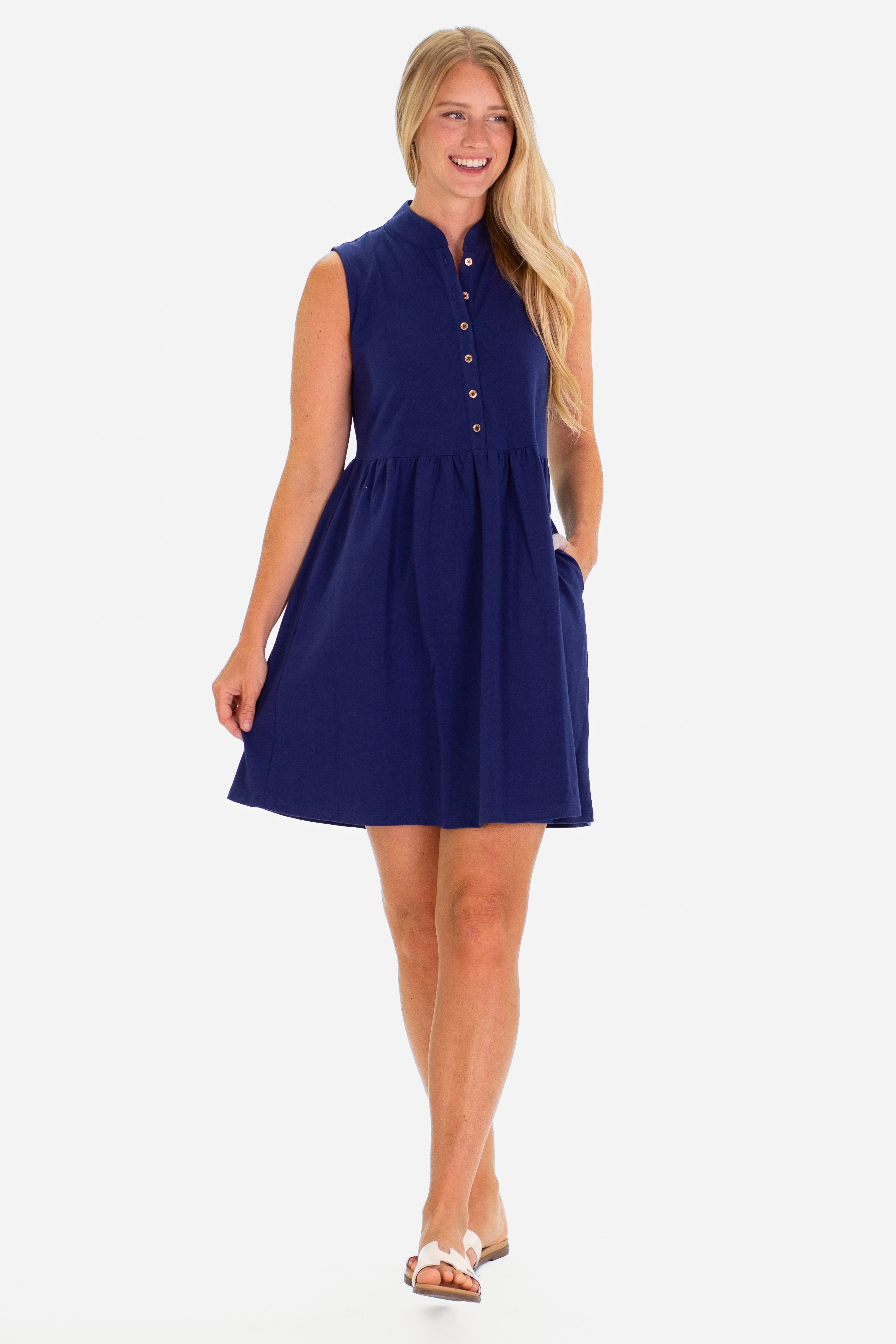 Duffield Lane Eileen Dress - Royal Navy maxi dresses clearance