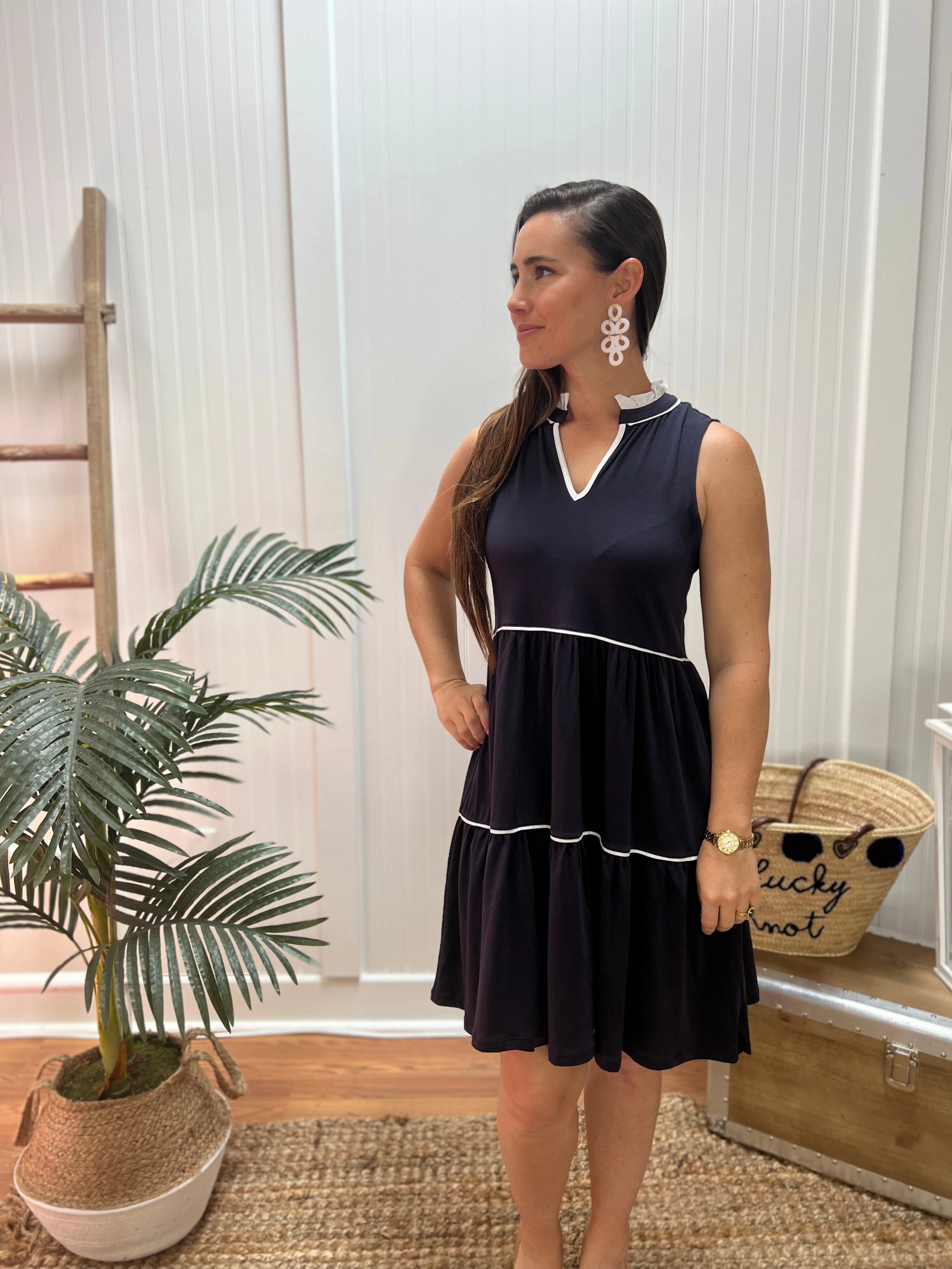 Duffield Lane Harriet Dress - Navy