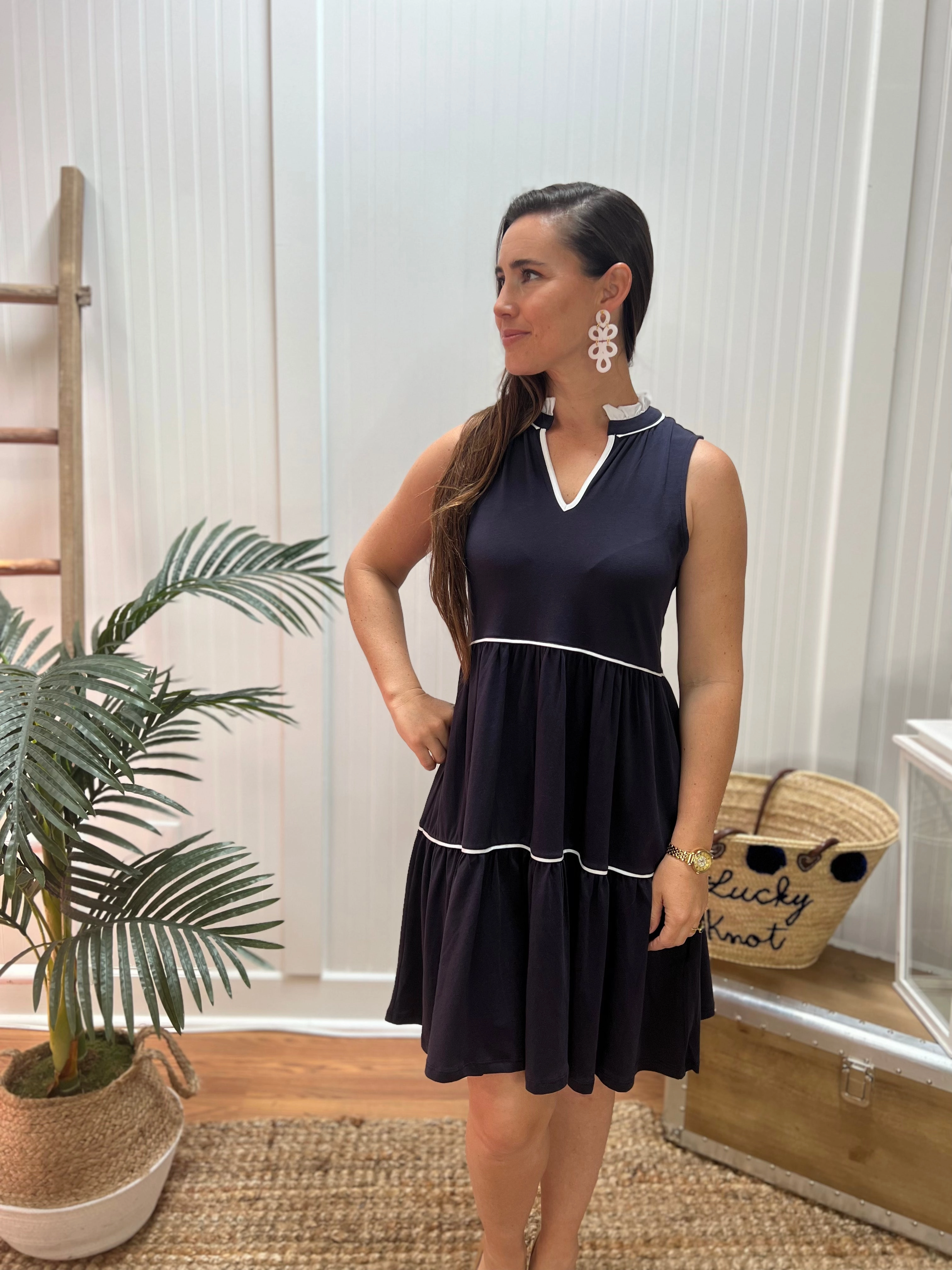 Duffield Lane Harriet Dress - Navy