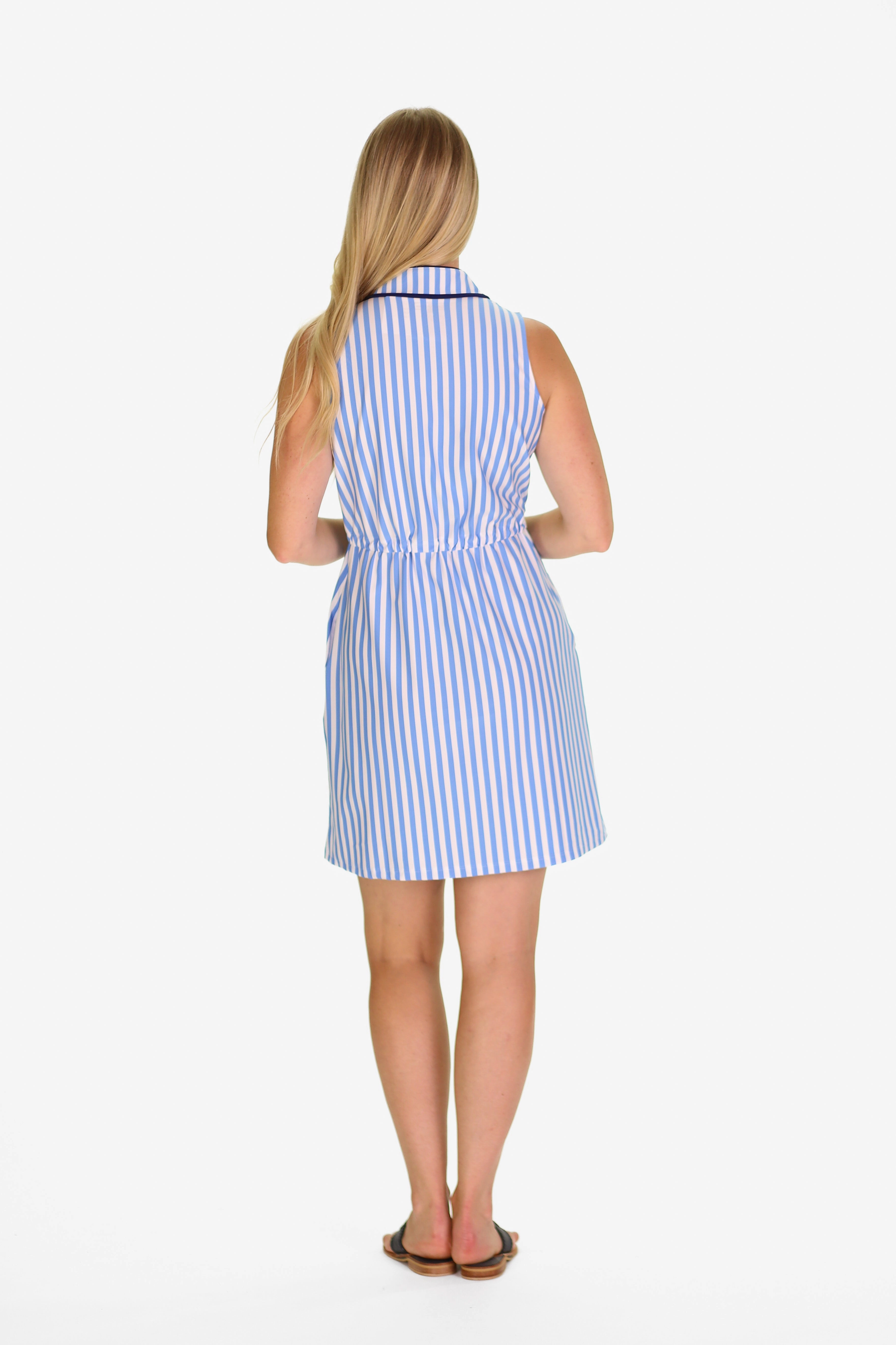 Duffield Lane Lina Dress - Blue Sky & White Stripe