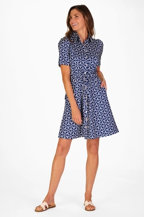 Duffield Lane London Dress & Short - Navy Flags maxi dresses clearance