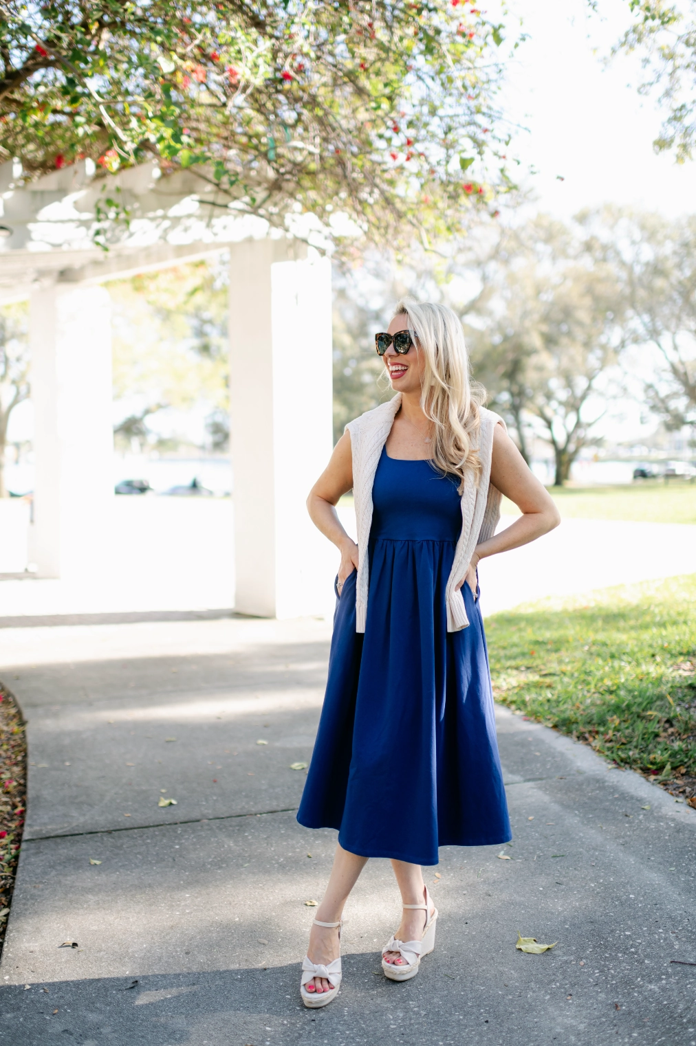 Duffield Lane Maebelle Midi Dress - Royal Navy maxi dresses clearance