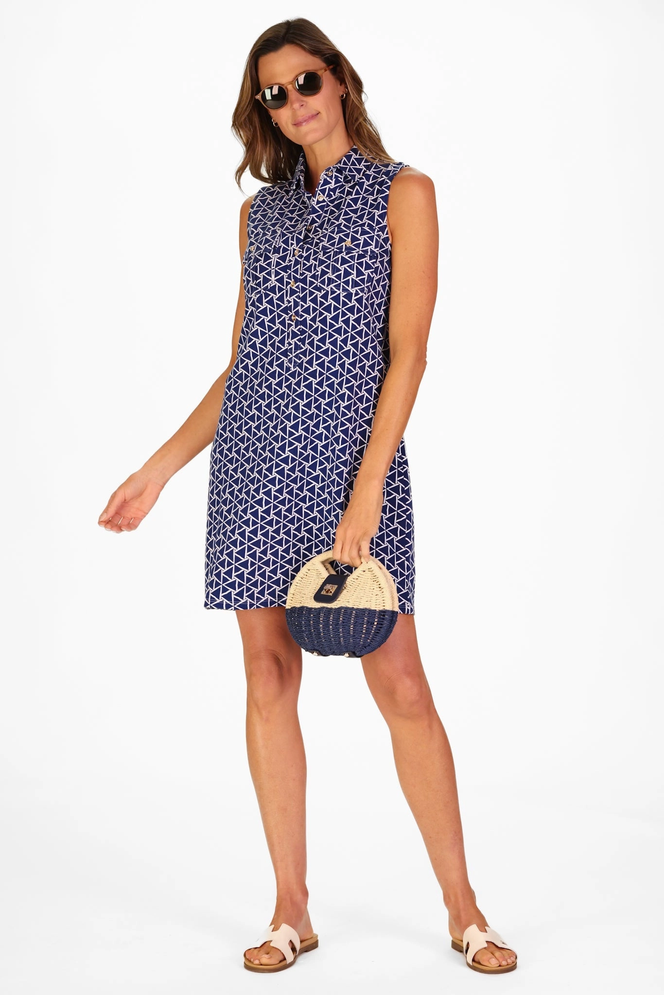 Duffield Lane Opal Dress - Navy Flags maxi dresses clearance