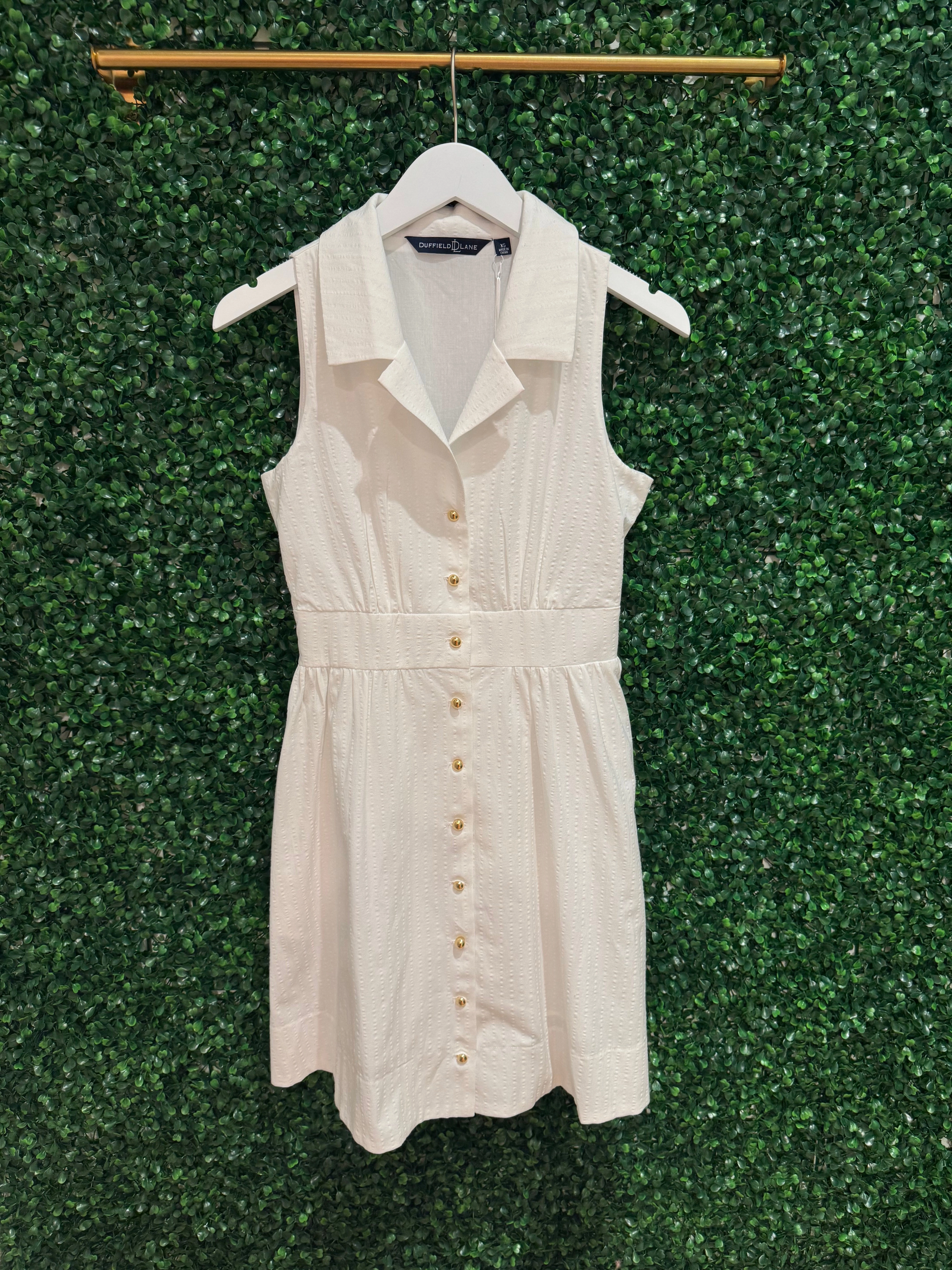 Duffield Lane Ridley Dress - White Seersuckser