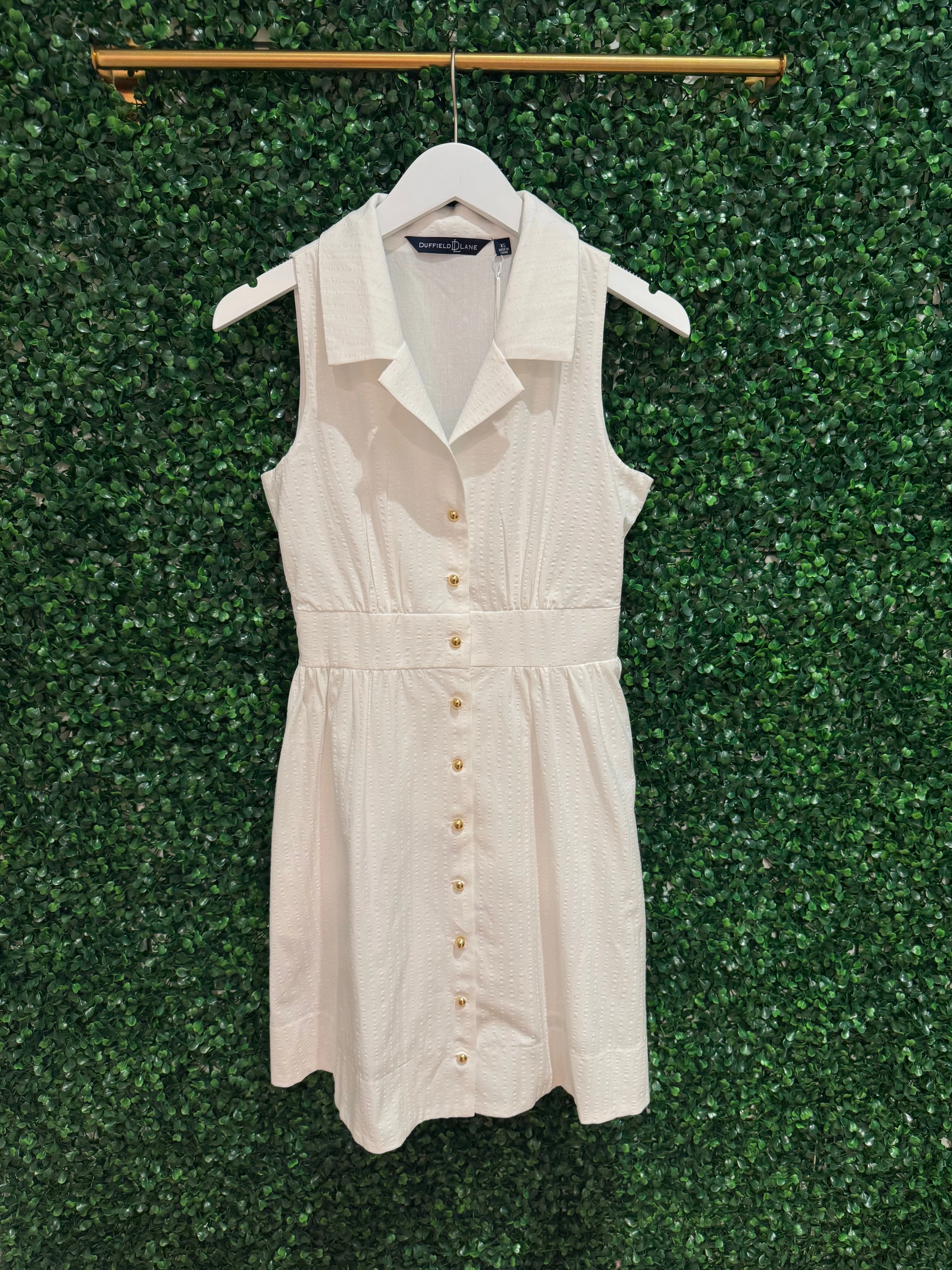 Duffield Lane Ridley Dress - White Seersuckser