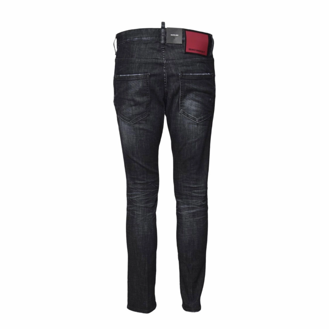 Easy Wash Skater Jeans In Black Denim