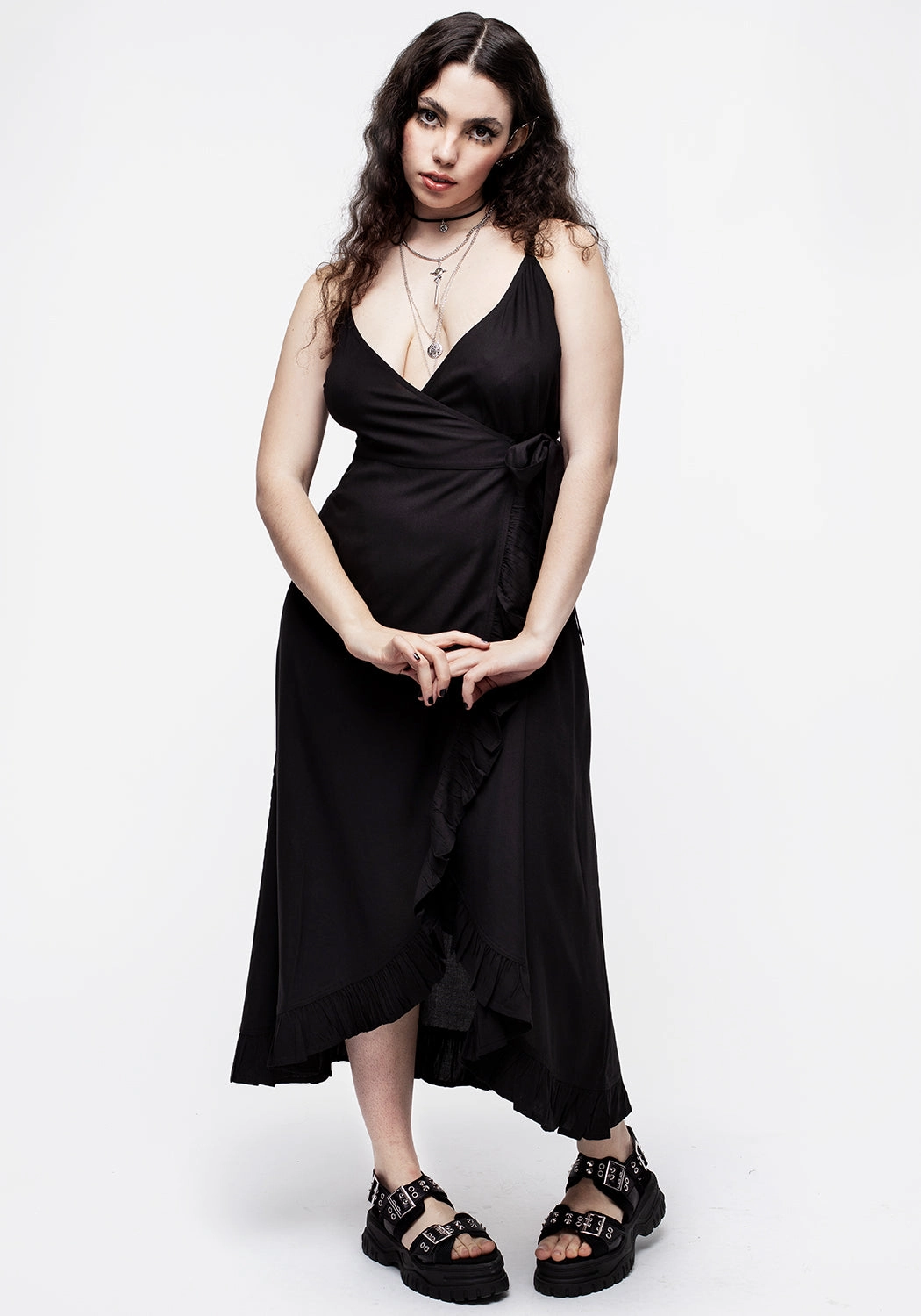 Eerie Cami Midaxi Wrap Dress