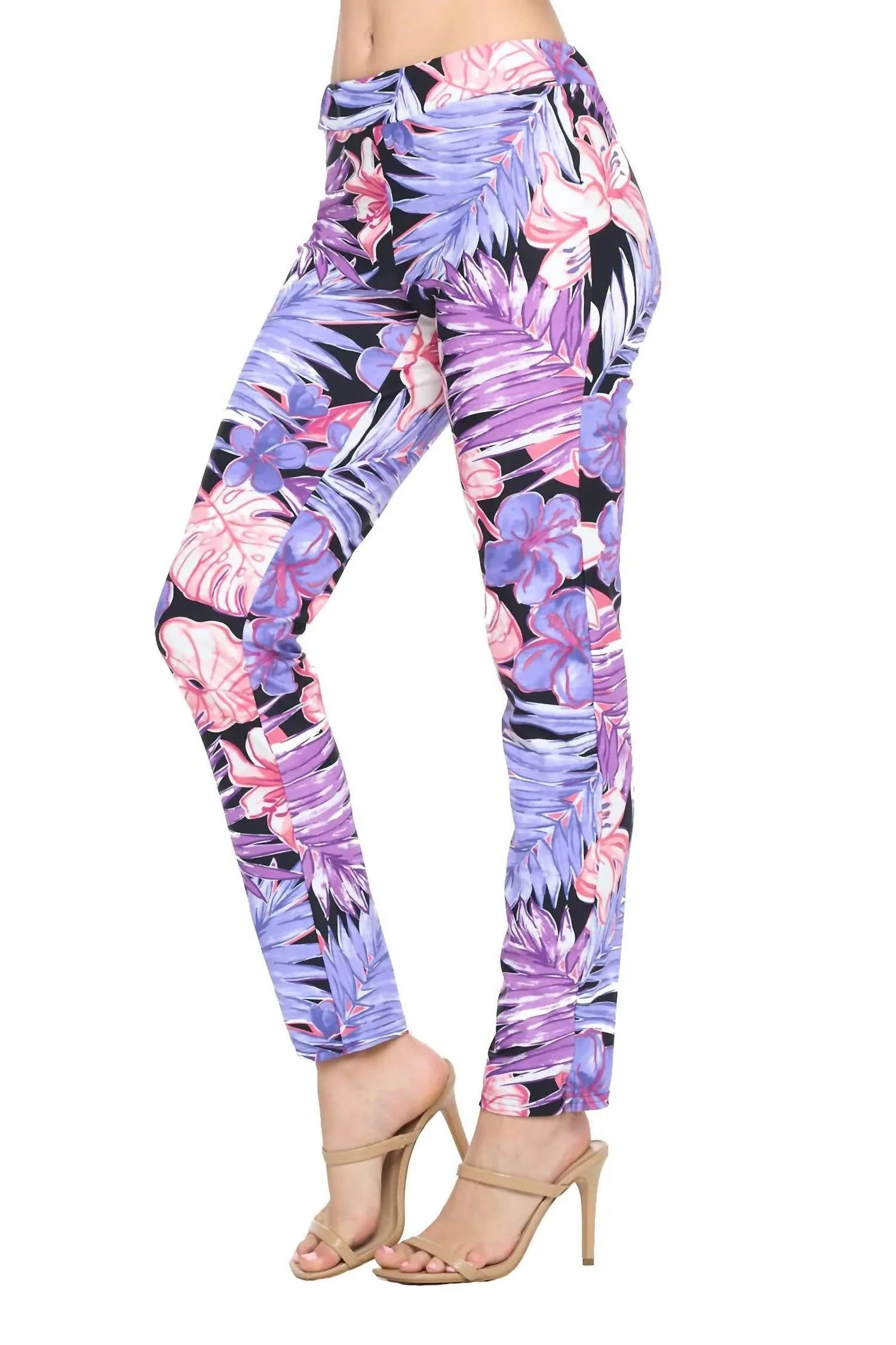 Eliza Cropped Pant In Purple Multi