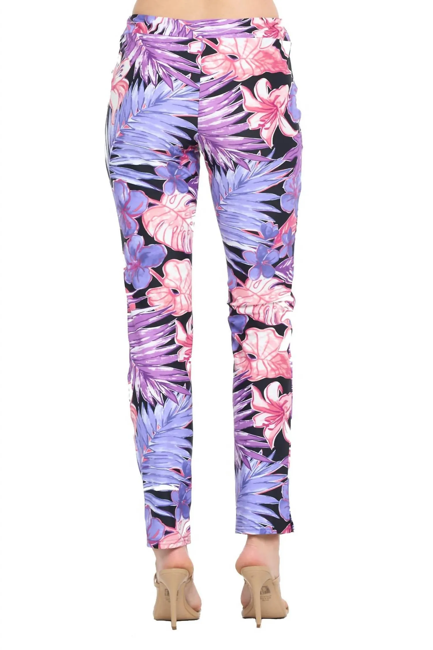 Eliza Cropped Pant In Purple Multi