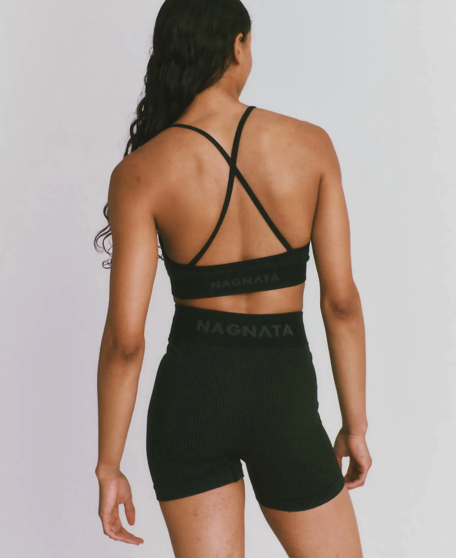 Elliptic Crop Top In Black/dark Charcoal
