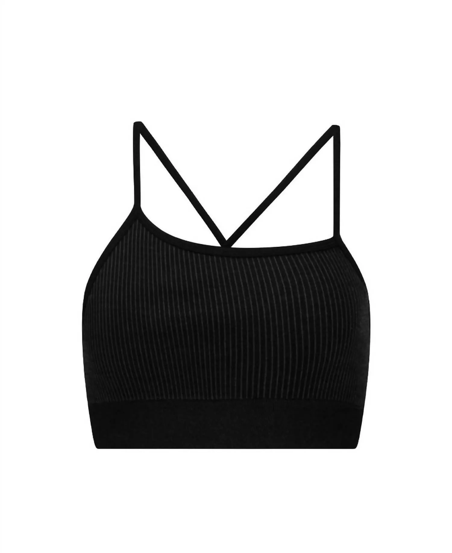 Elliptic Crop Top In Black/dark Charcoal