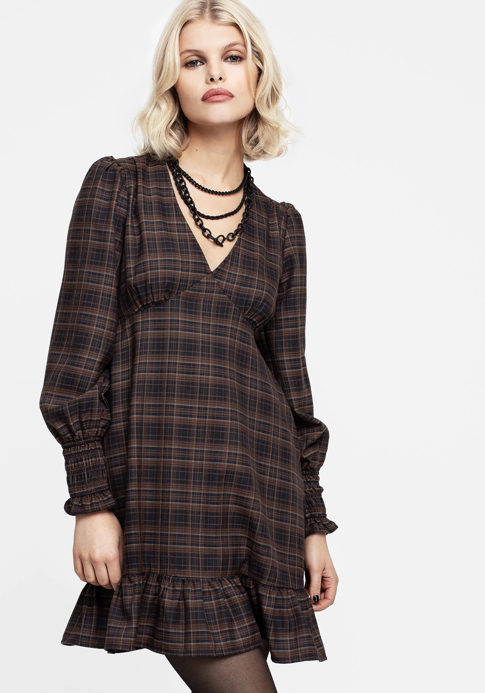 Embla Check Mini Smock Dress Dresses Womens - wedding guest outfits
