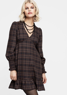 Embla Check Mini Smock Dress Dresses Womens - wedding guest outfits
