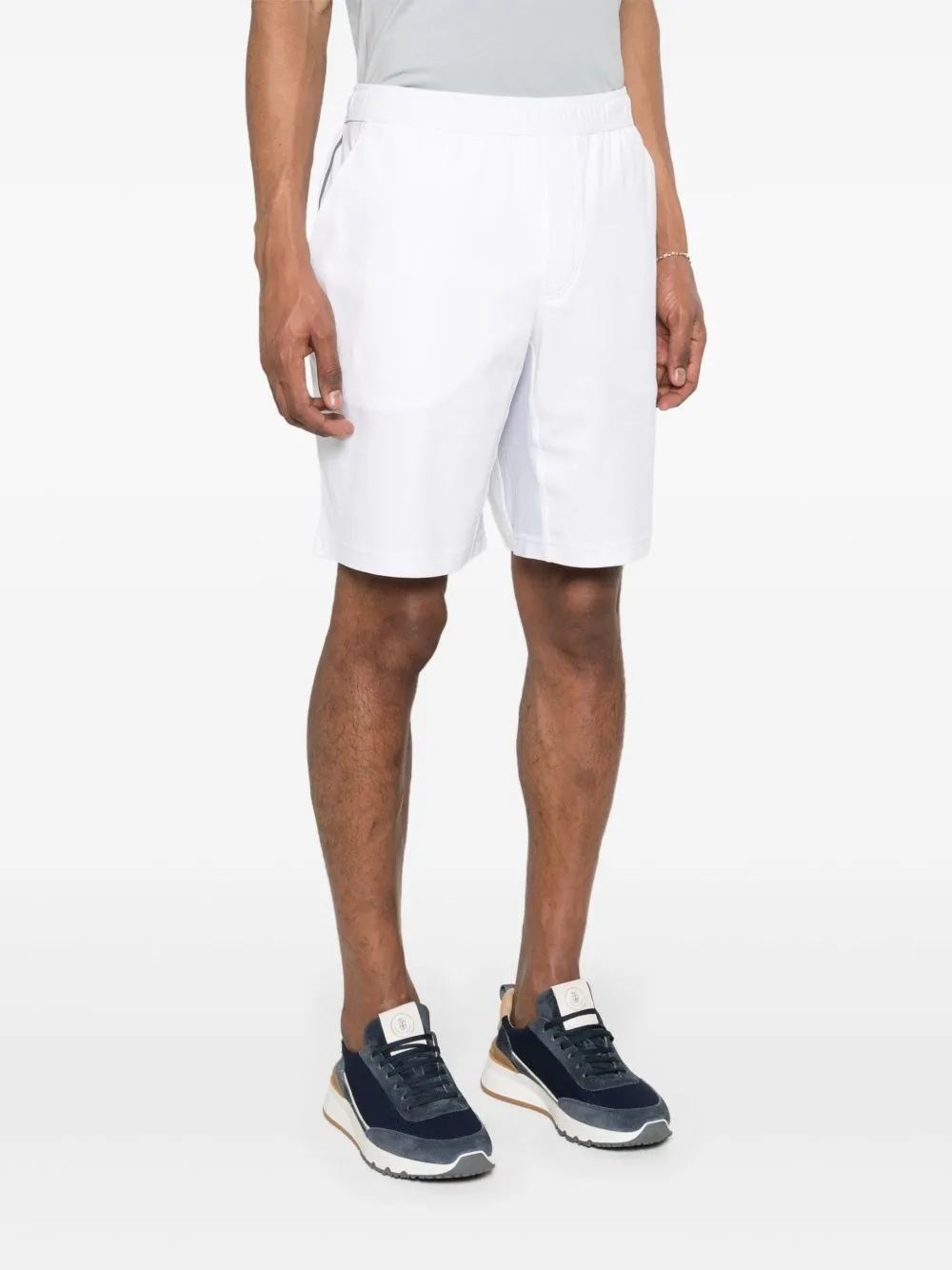 Embroidered-Logo Cotton Shorts