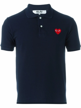 Embroidered Heart Polo Shirt discount mens shirts