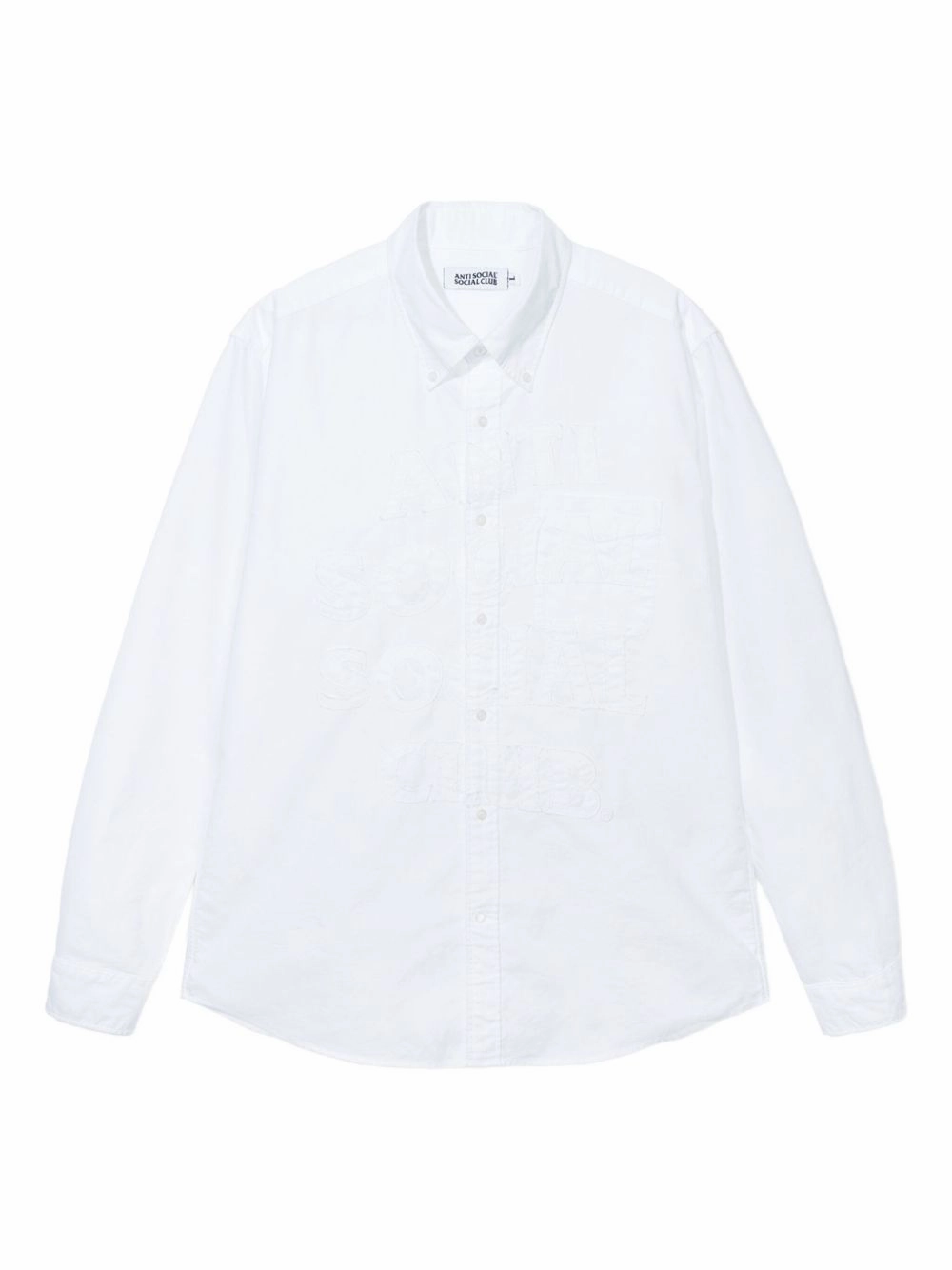 Embroidered Logo Button-Up Shirt mens polos clearance