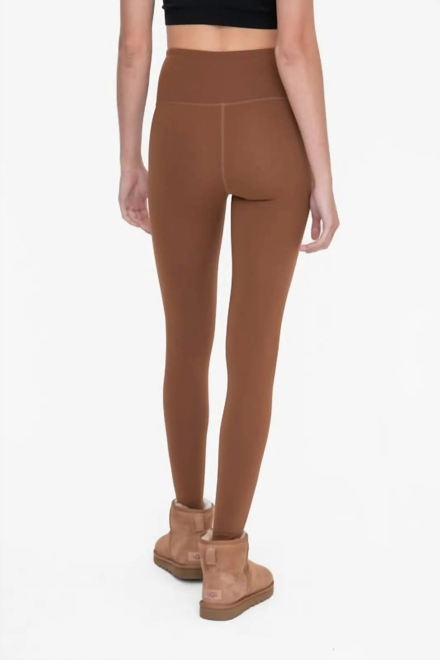 Essential Solid Legging In Cocoa Dust