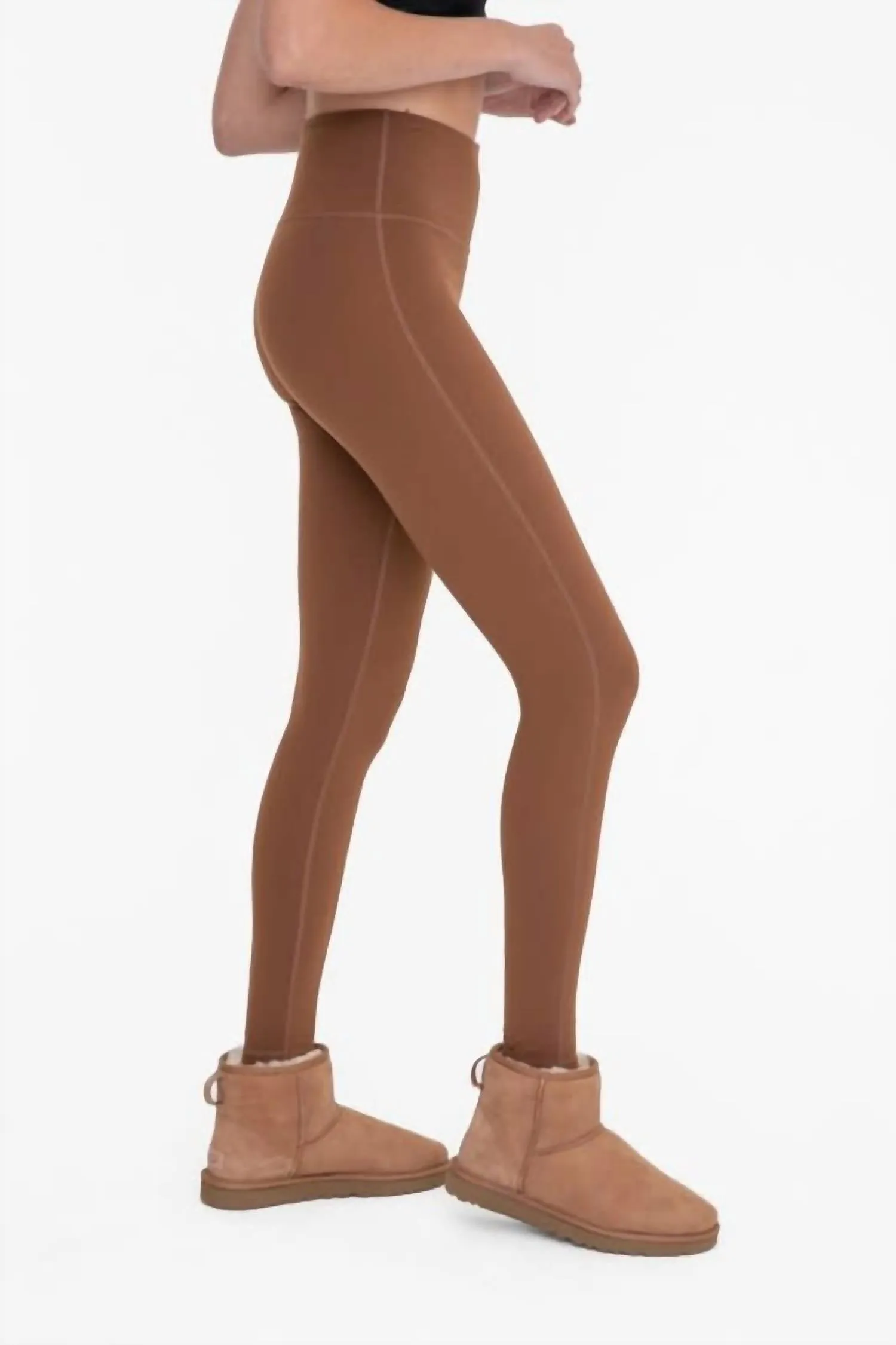 Essential Solid Legging In Cocoa Dust