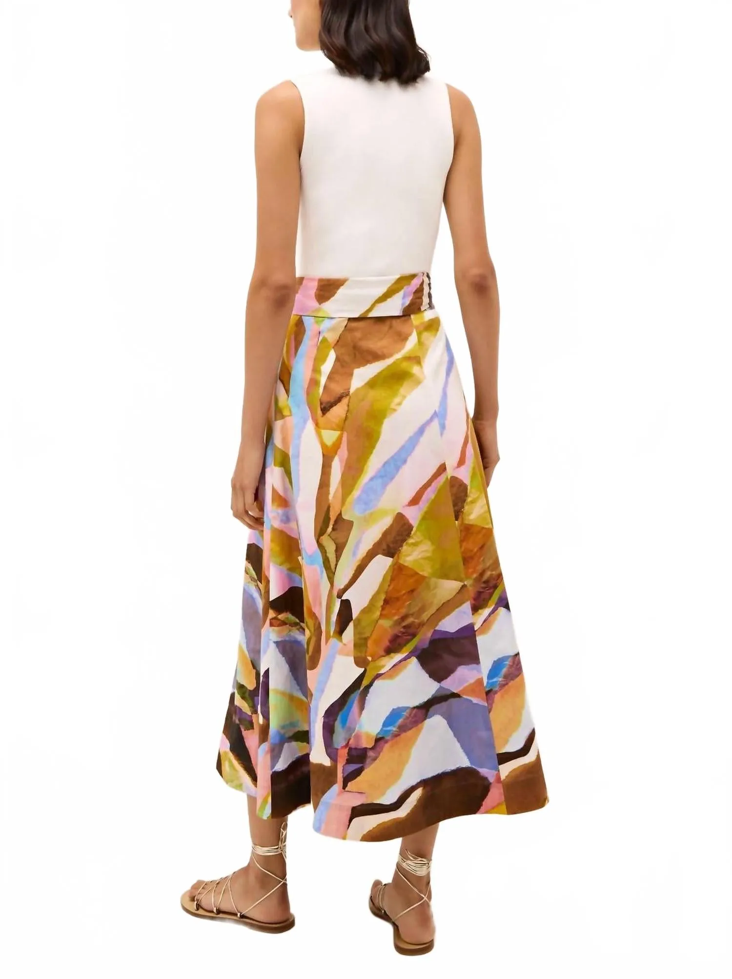 Estine Wrap Skirt In Opal Stone